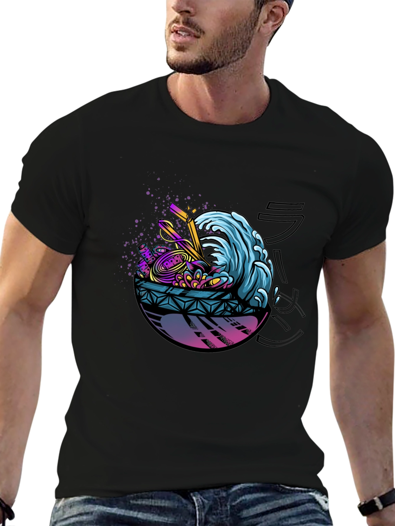 Ramen Wave Graphic Tee - Stylish Comfort