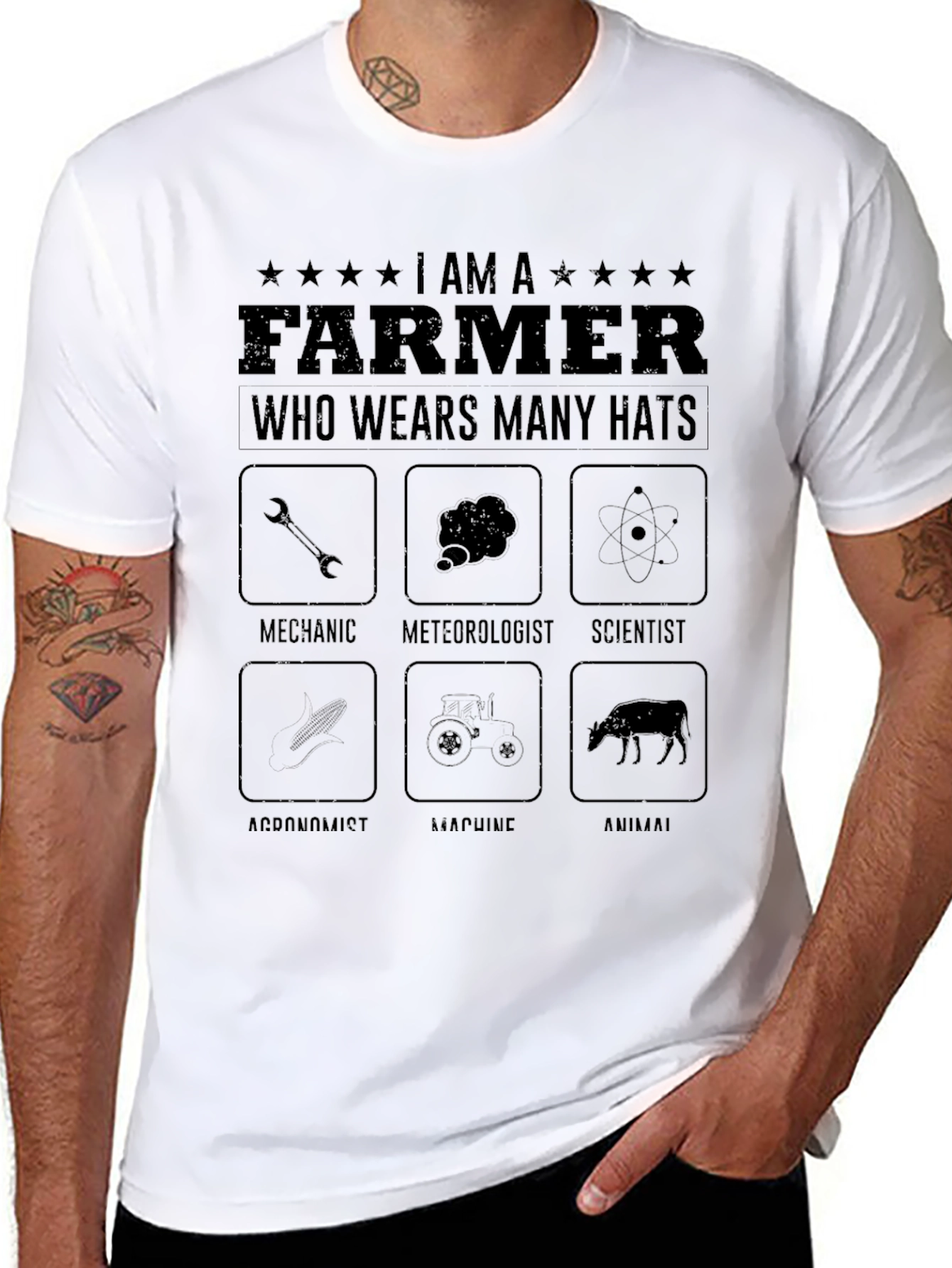 Farmer Multi-Role T-Shirt - Mechanic Scientist Agronomist