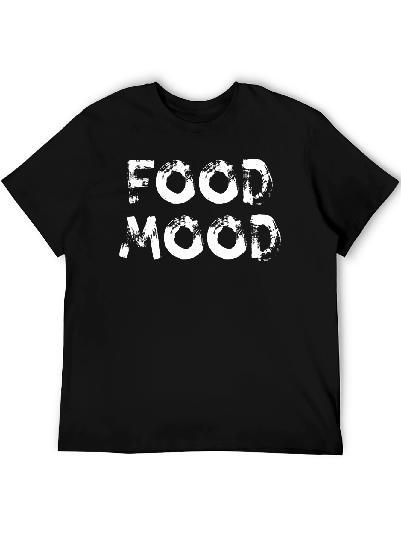Food Mood Graphic Tee - Casual Black T-Shirt