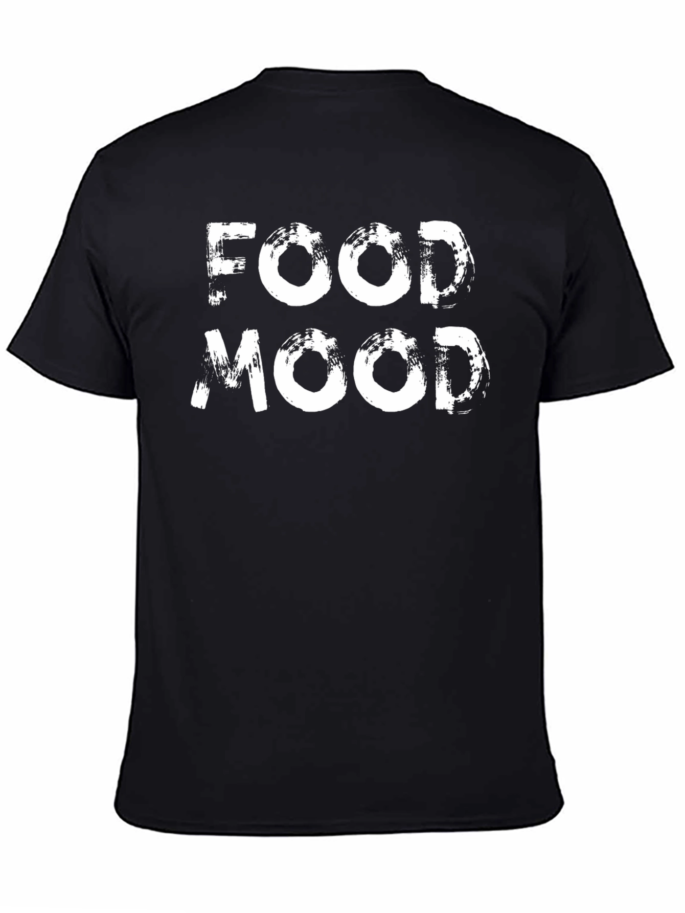 Food Mood Graphic Tee - Casual Black T-Shirt