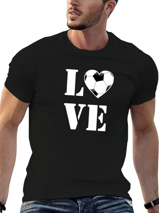 Soccer Love T-Shirt - Black Graphic Tee