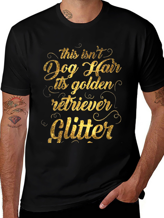 Golden Retriever Glitter Dog Hair T-Shirt