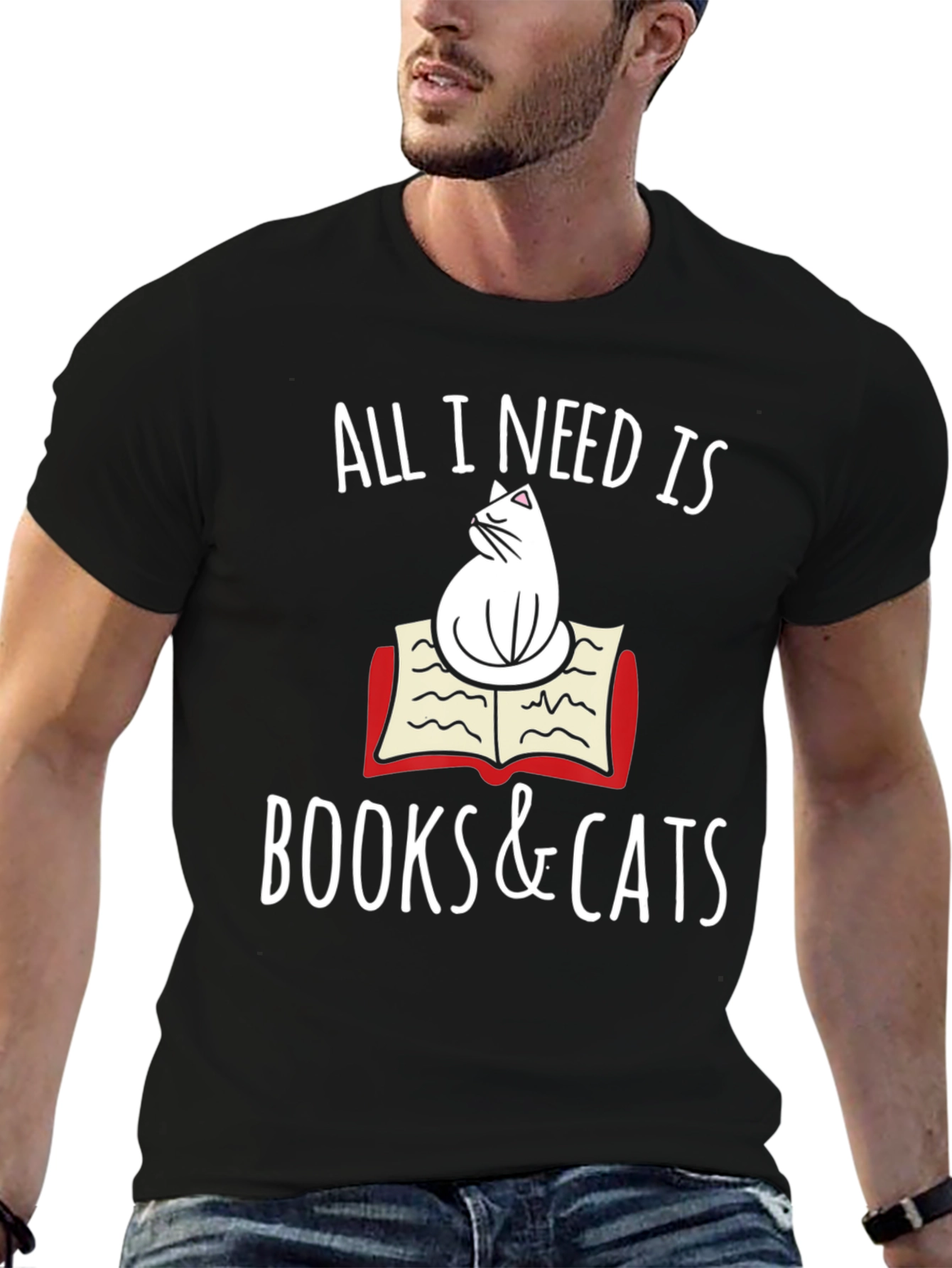 All I Need Is Books & Cats T-Shirt