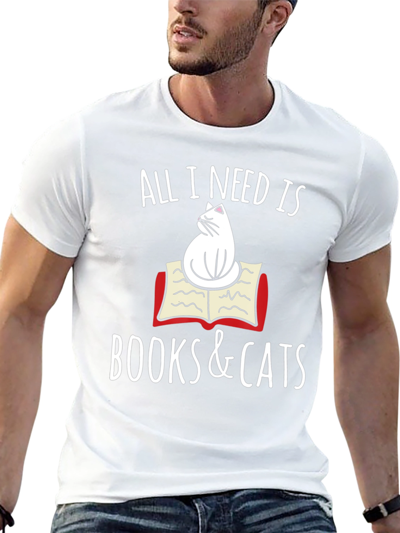 All I Need Is Books & Cats T-Shirt