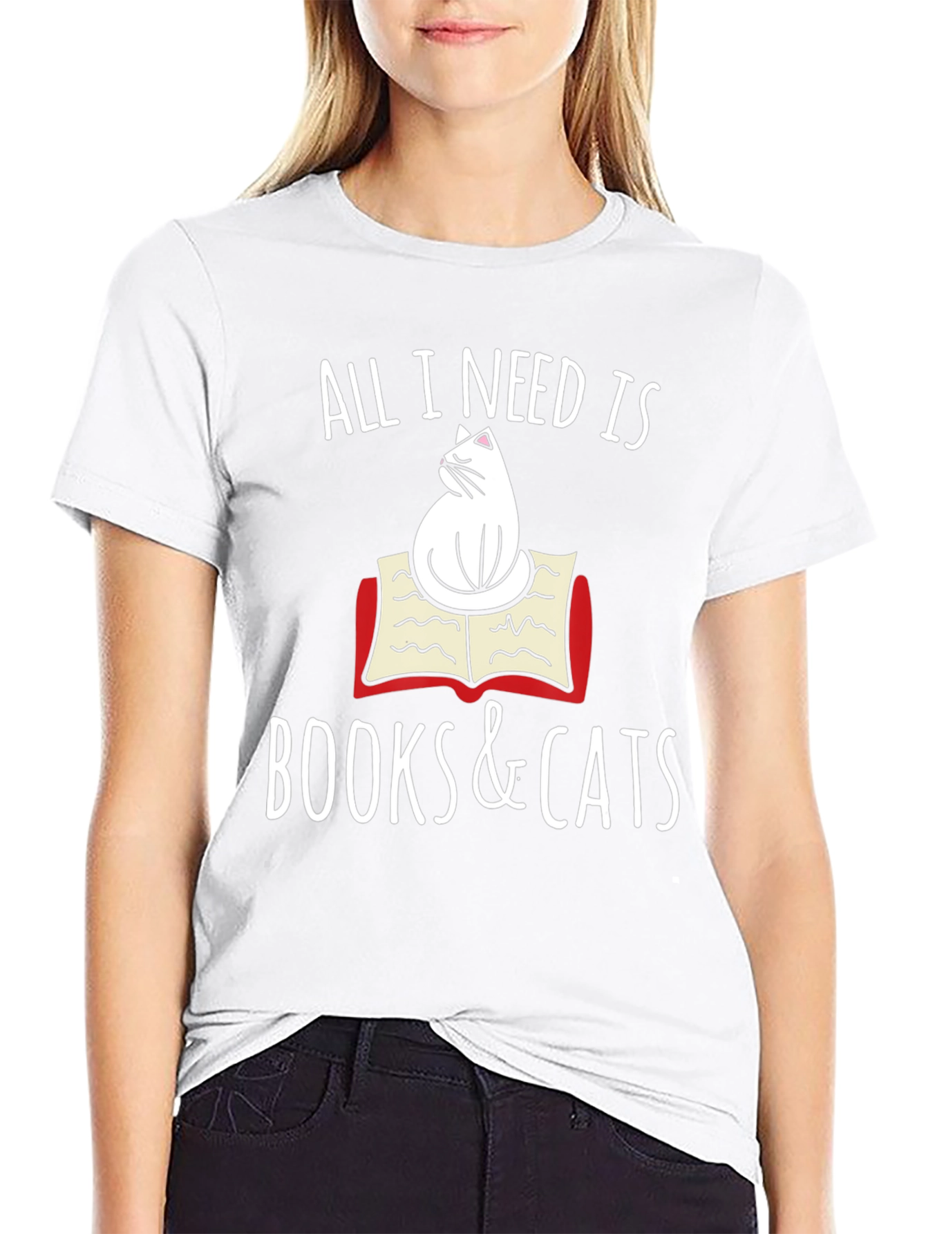 All I Need Is Books & Cats T-Shirt