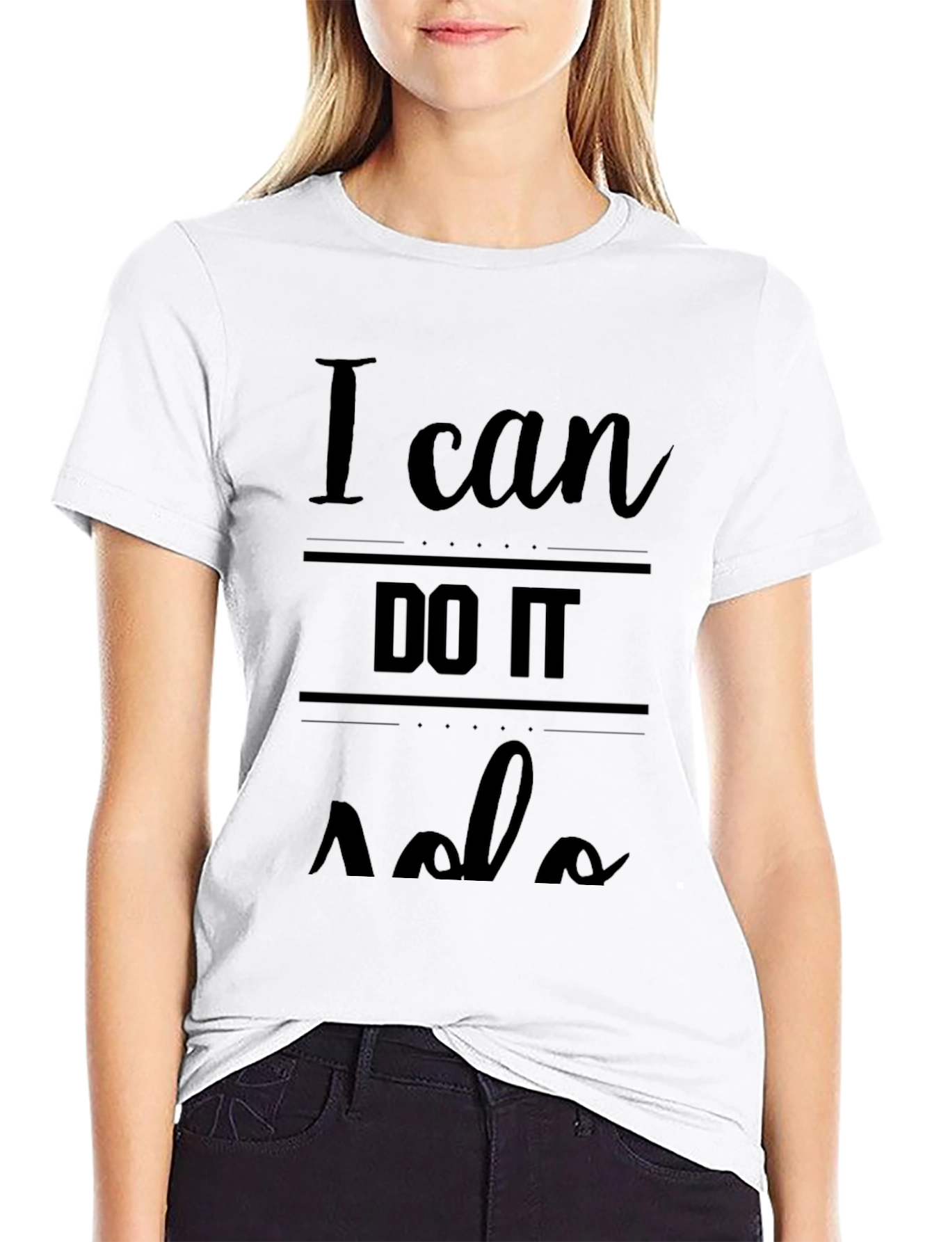 I Can DO IT Solo Black Graphic Tee