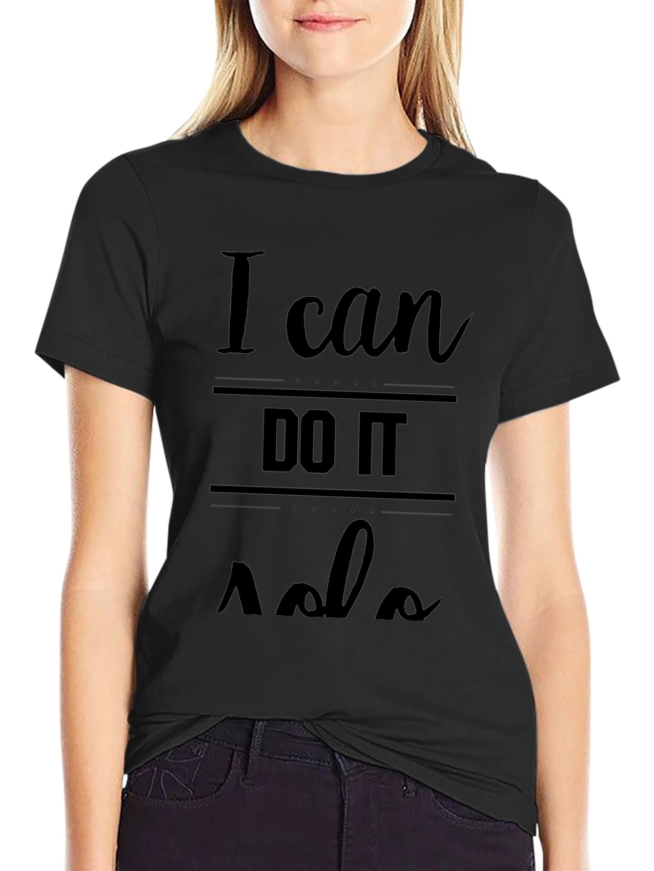 I Can DO IT Solo Black Graphic Tee