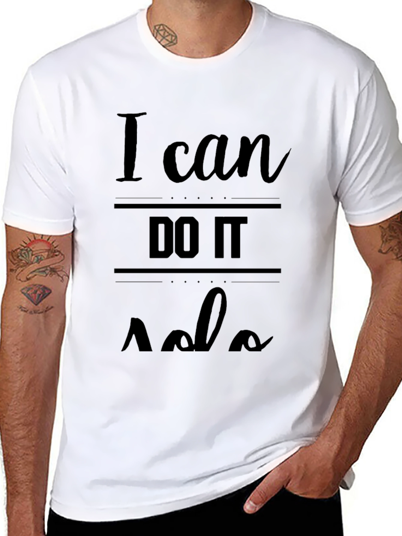 I Can DO IT Solo Black Graphic Tee