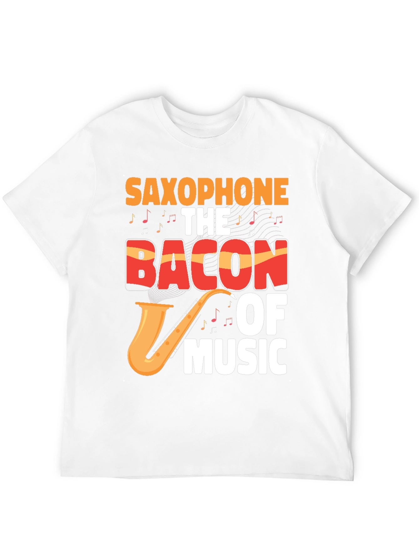 Saxophone Bacon of Music Graphic T-Shirt