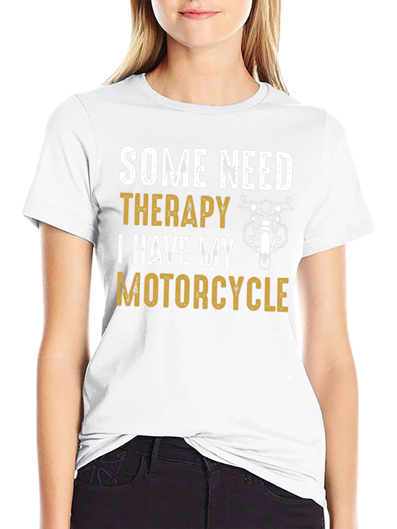Motorcycle Therapy Graphic Tee - Black