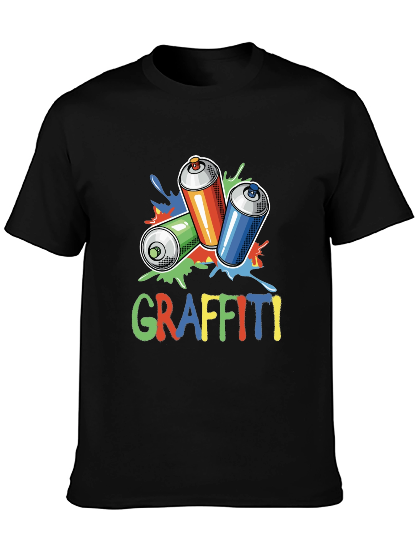 Graffiti Spray Can Graphic T-Shirt