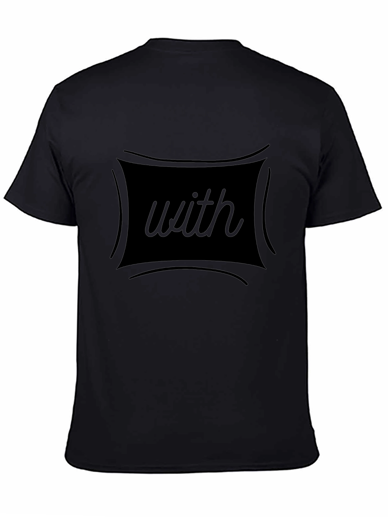 Mens Black T-Shirt with with Graphic