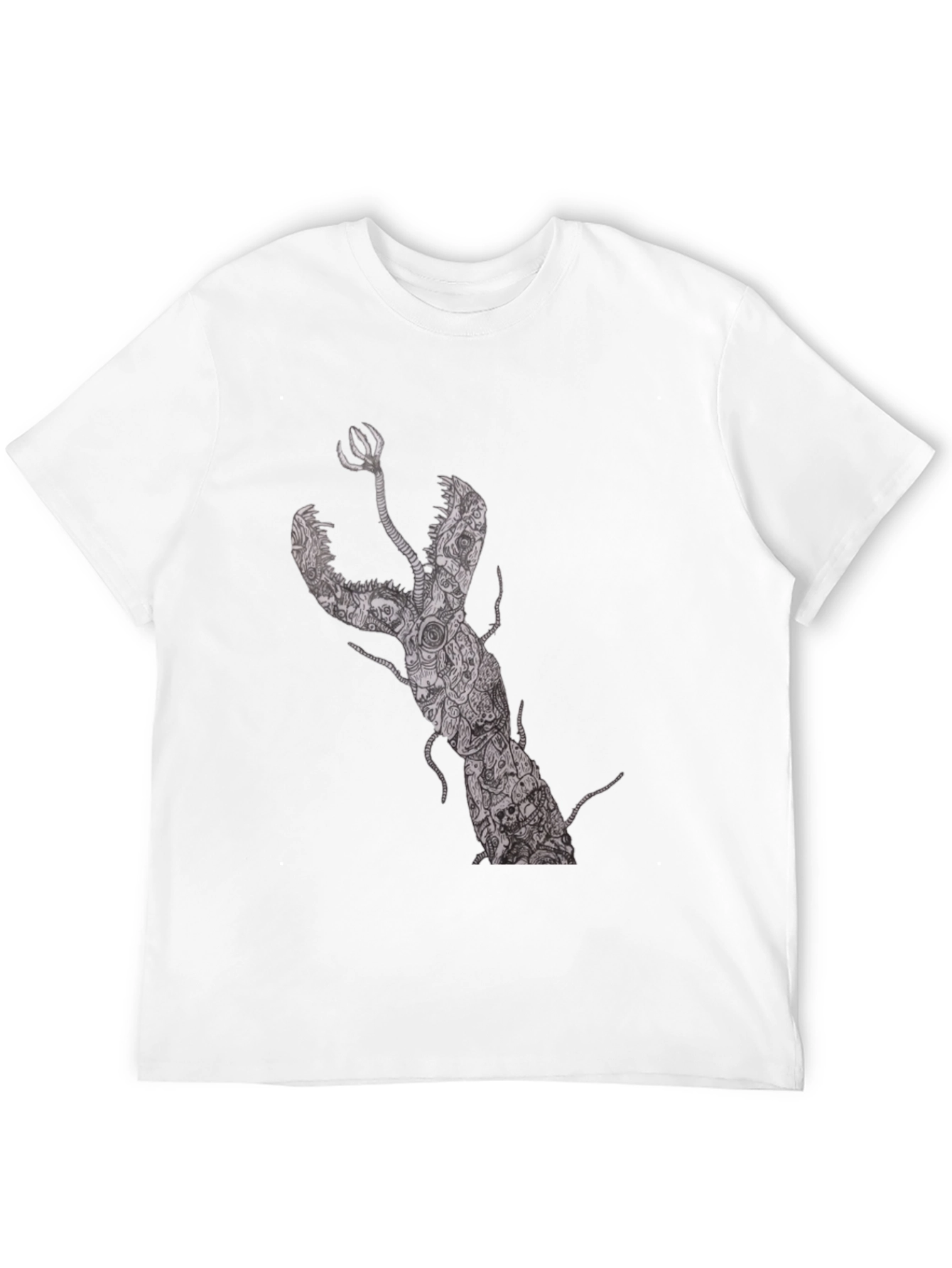 Unique Lobster Graphic Black T-Shirt