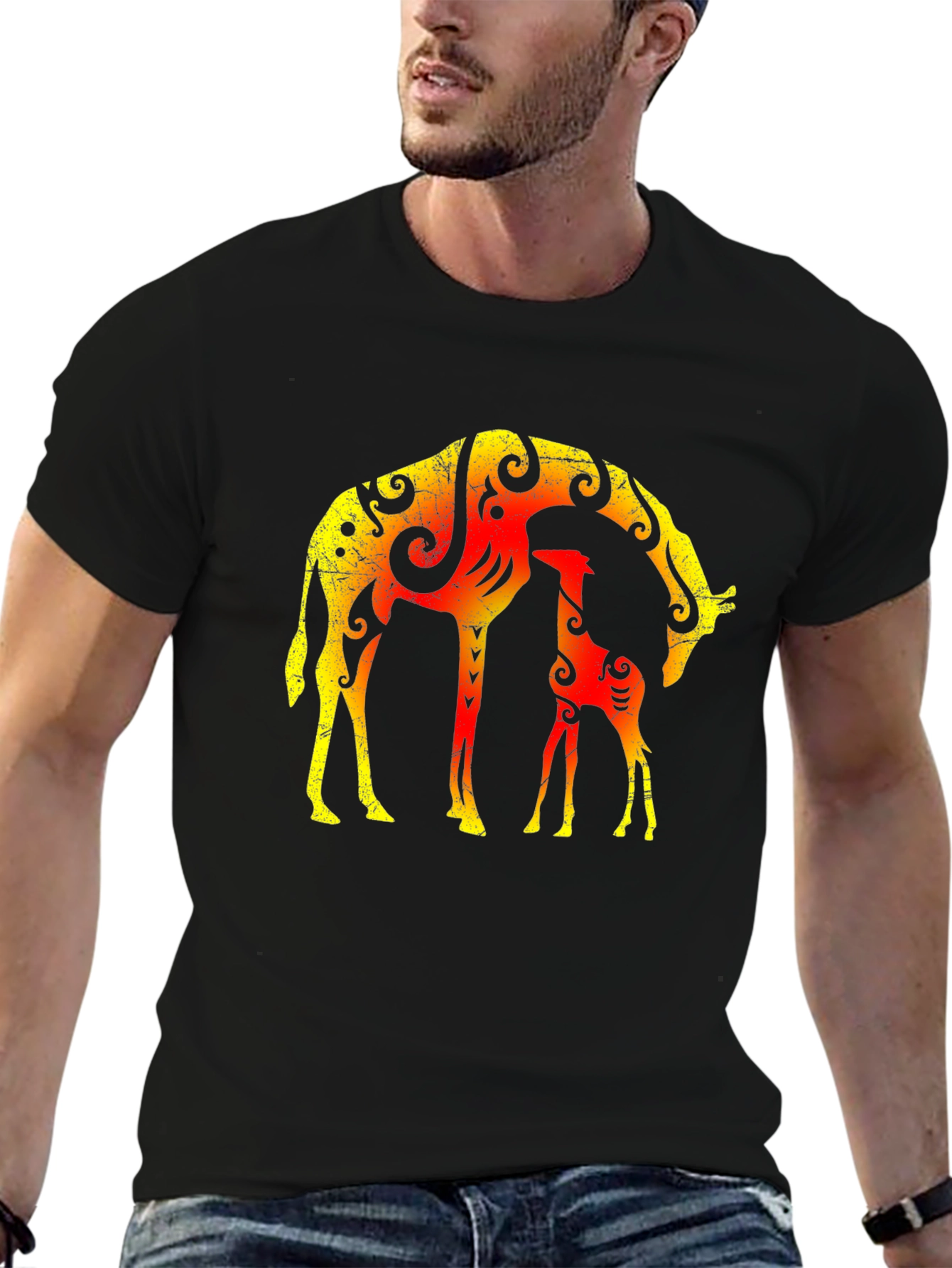Giraffe Graphic Tee - Stylish Animal Lover Shirt