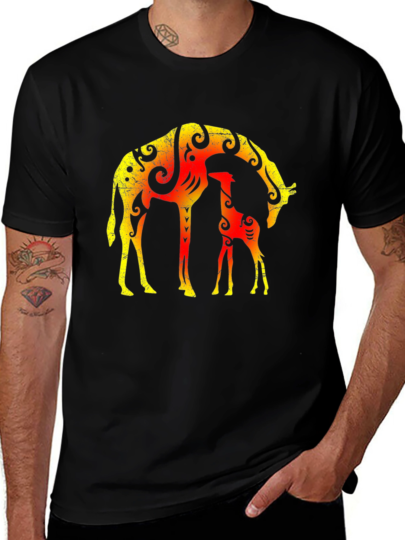Giraffe Graphic Tee - Stylish Animal Lover Shirt