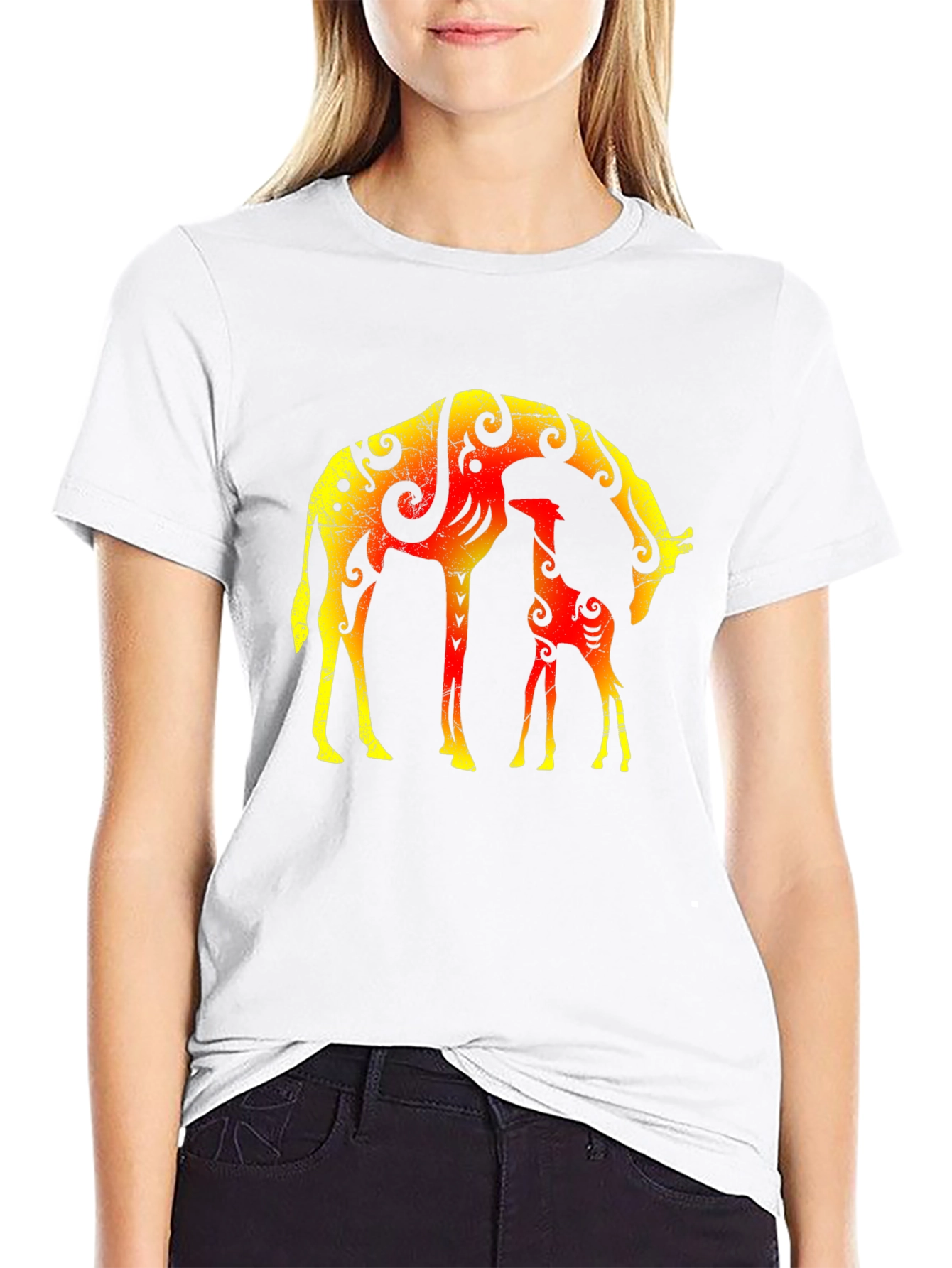 Giraffe Graphic Tee - Stylish Animal Lover Shirt