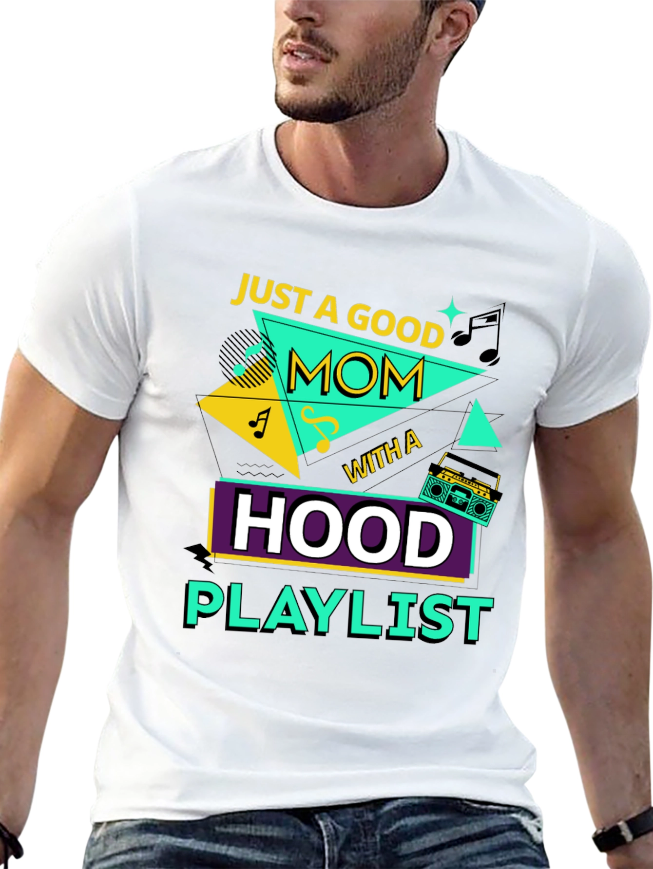 Good Mom Hood Playlist Graphic Tee