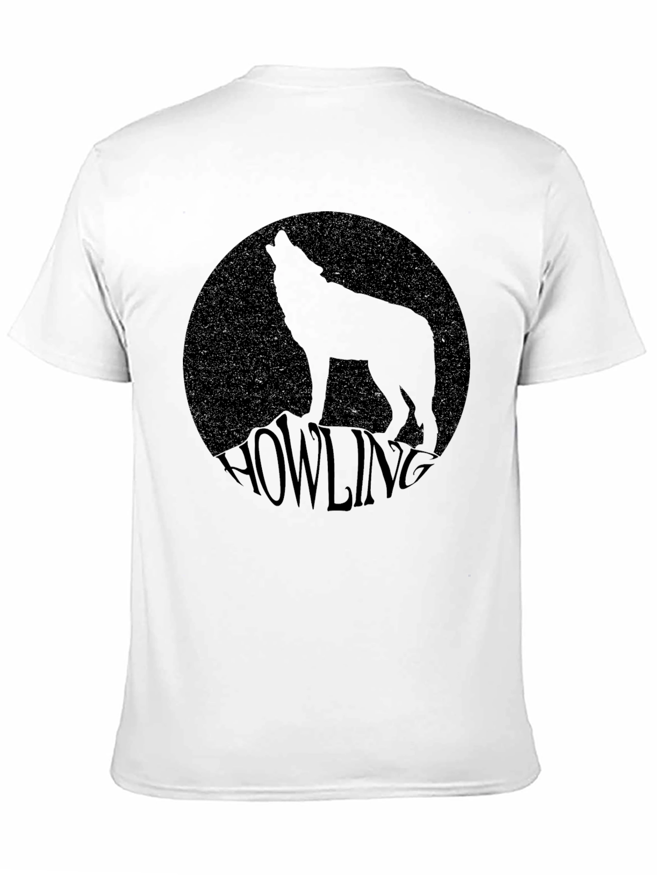 Howling Wolf Graphic Tee - Black