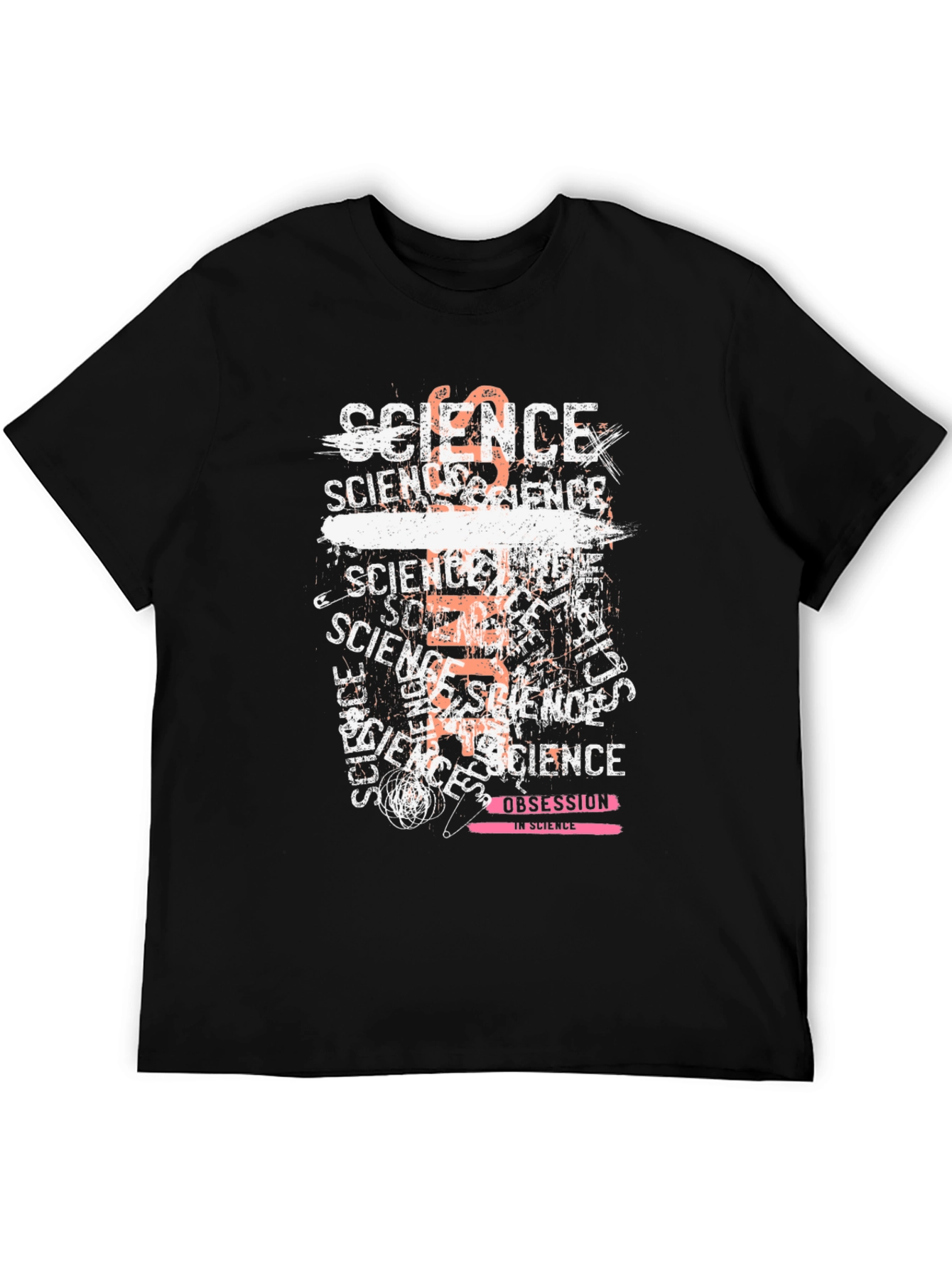 Science Obsession Graphic Tee - Black Cotton Blend