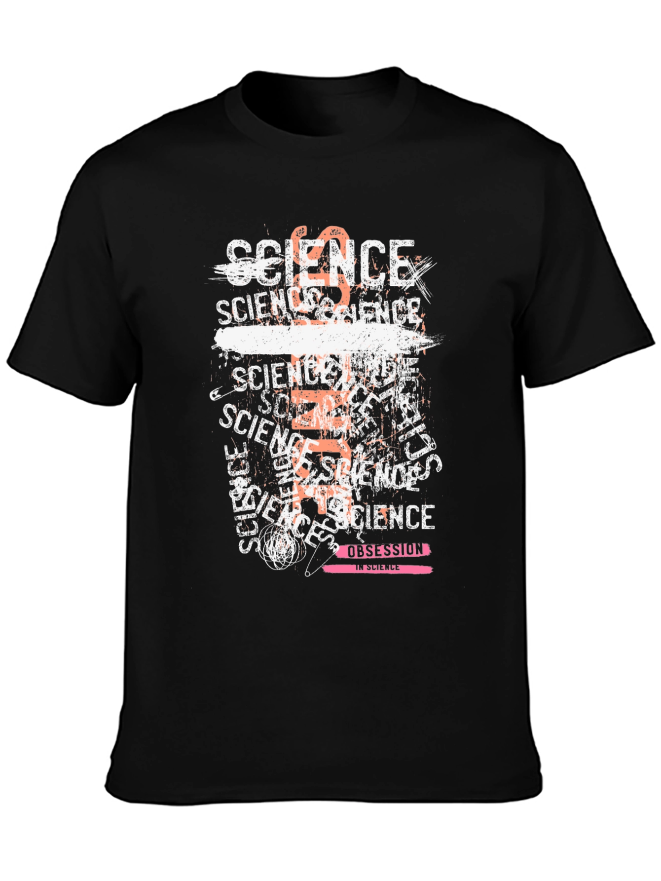 Science Obsession Graphic Tee - Black Cotton Blend