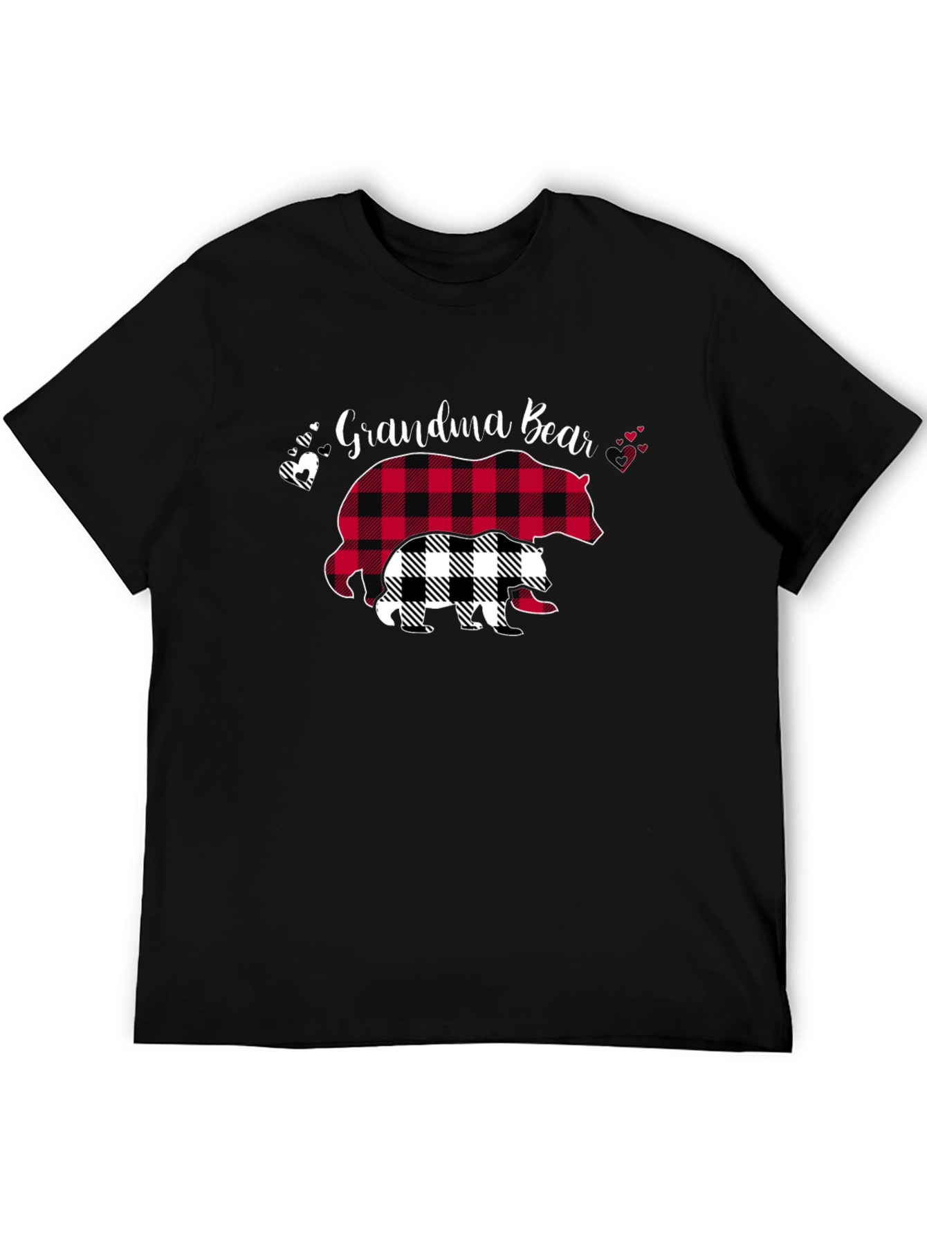 Grandma Bear Plaid Graphic Tee