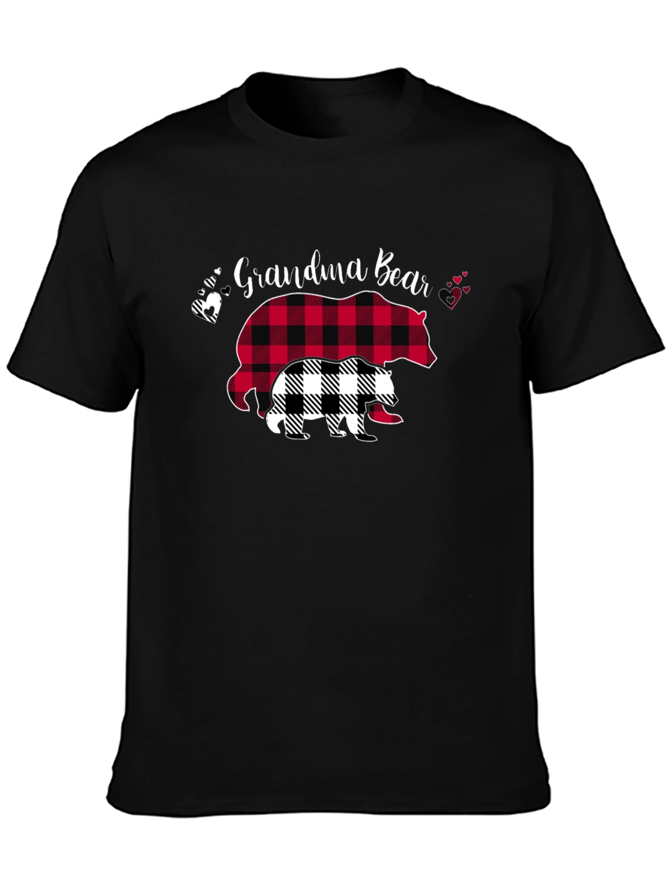 Grandma Bear Plaid Graphic Tee