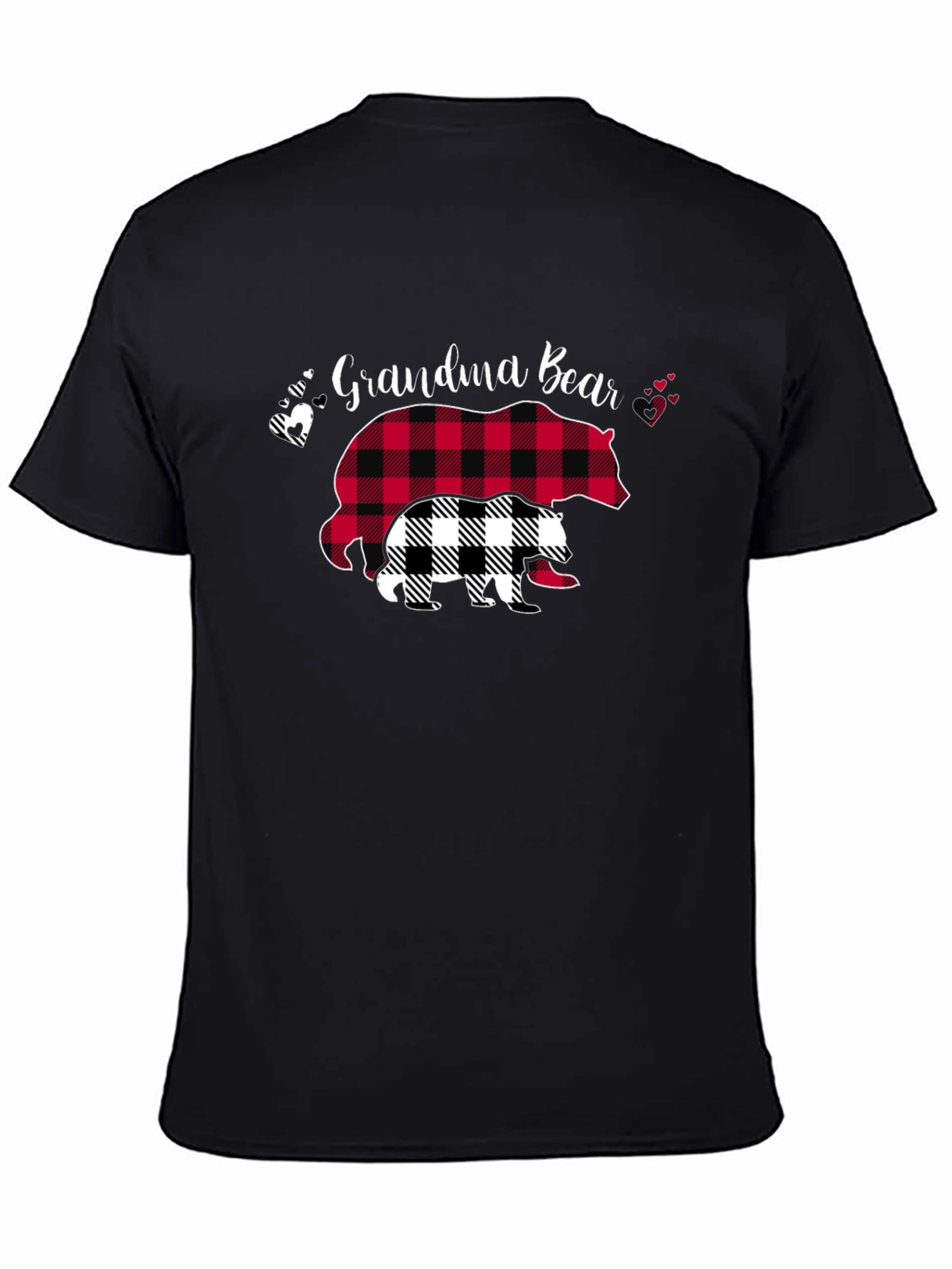 Grandma Bear Plaid Graphic Tee