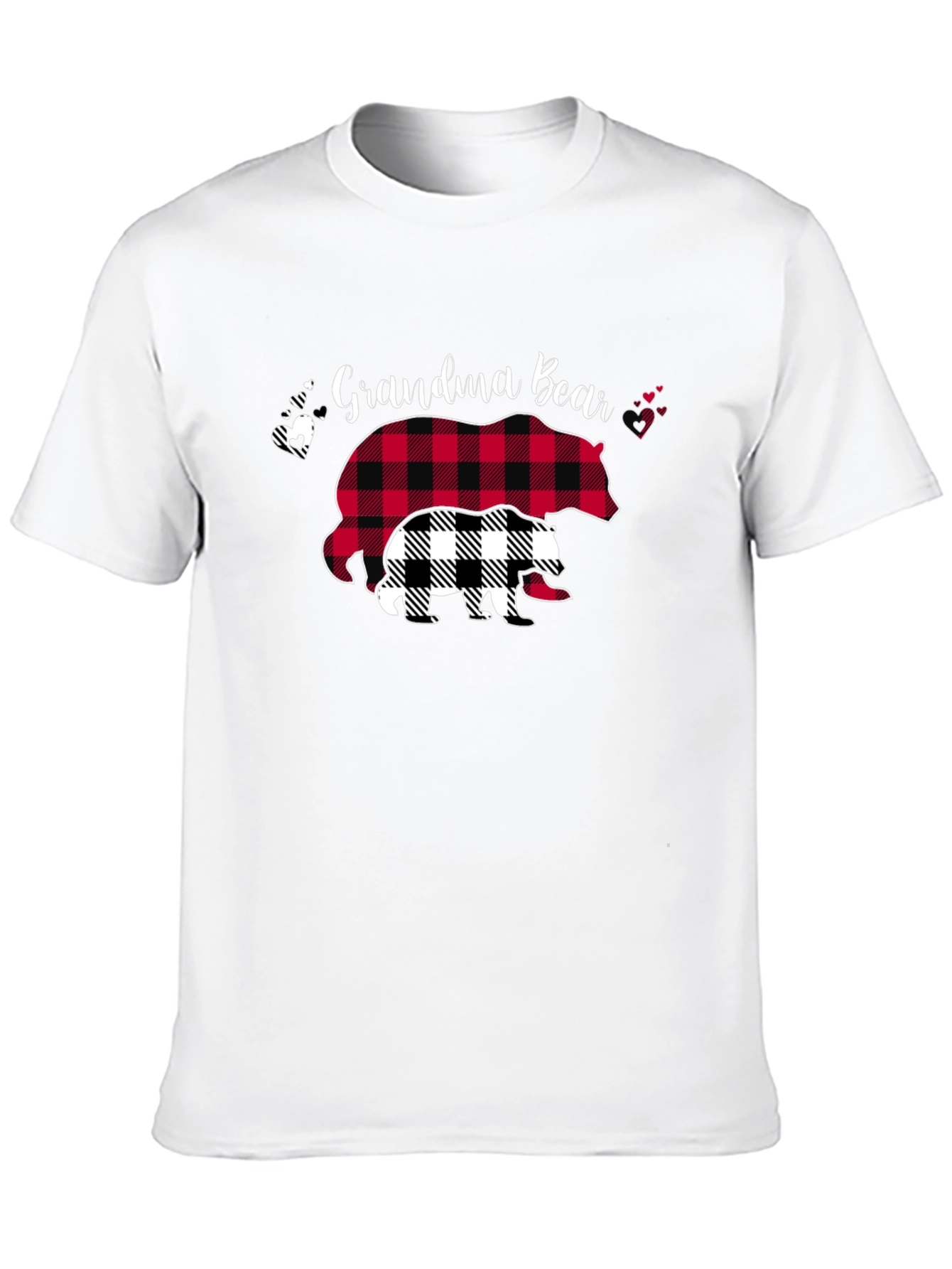 Grandma Bear Plaid Graphic Tee