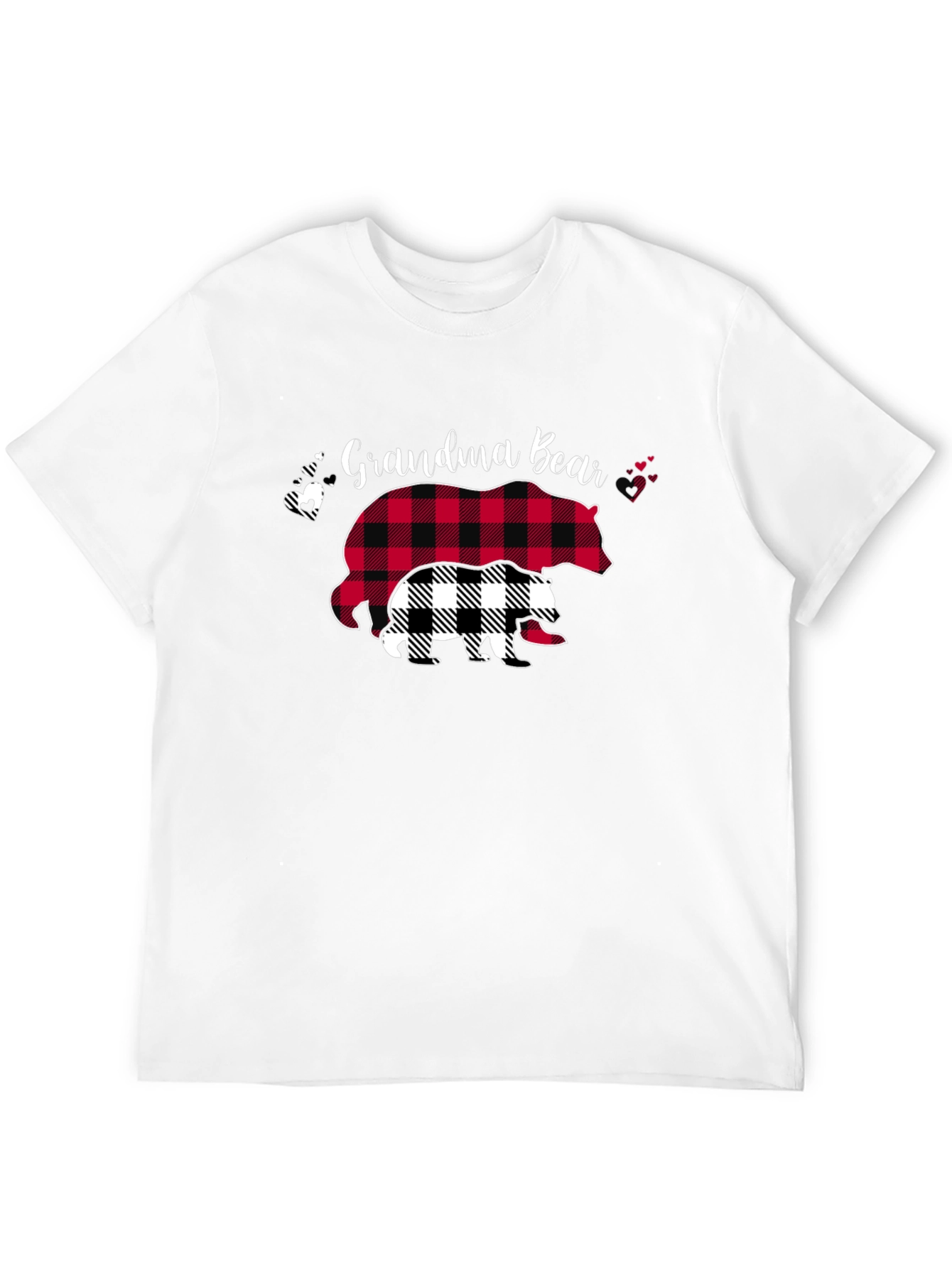 Grandma Bear Plaid Graphic Tee