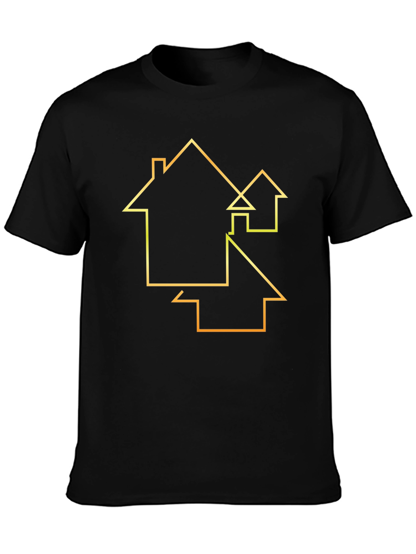 Geometric House Graphic Tee - Modern Architect Design