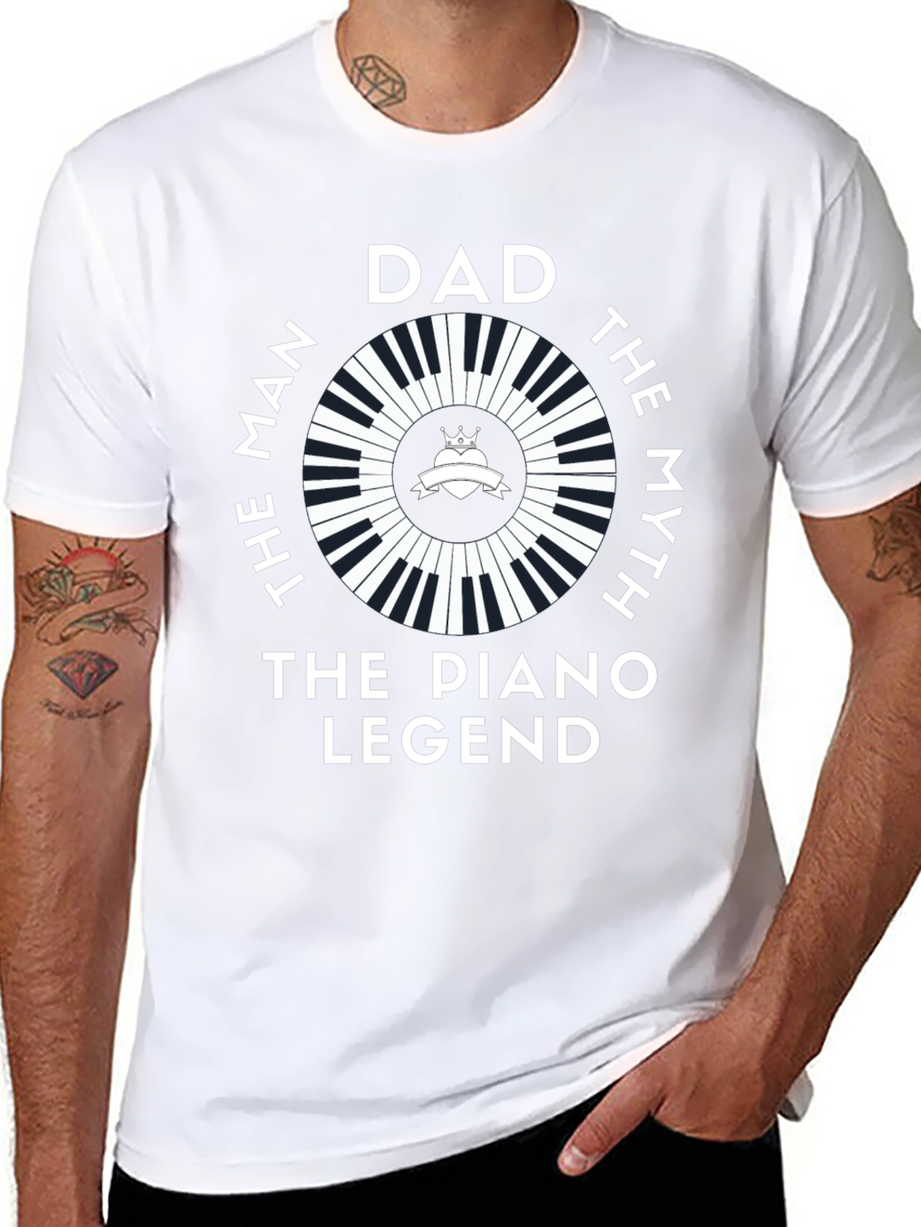 Dad The Piano Legend Graphic T-Shirt