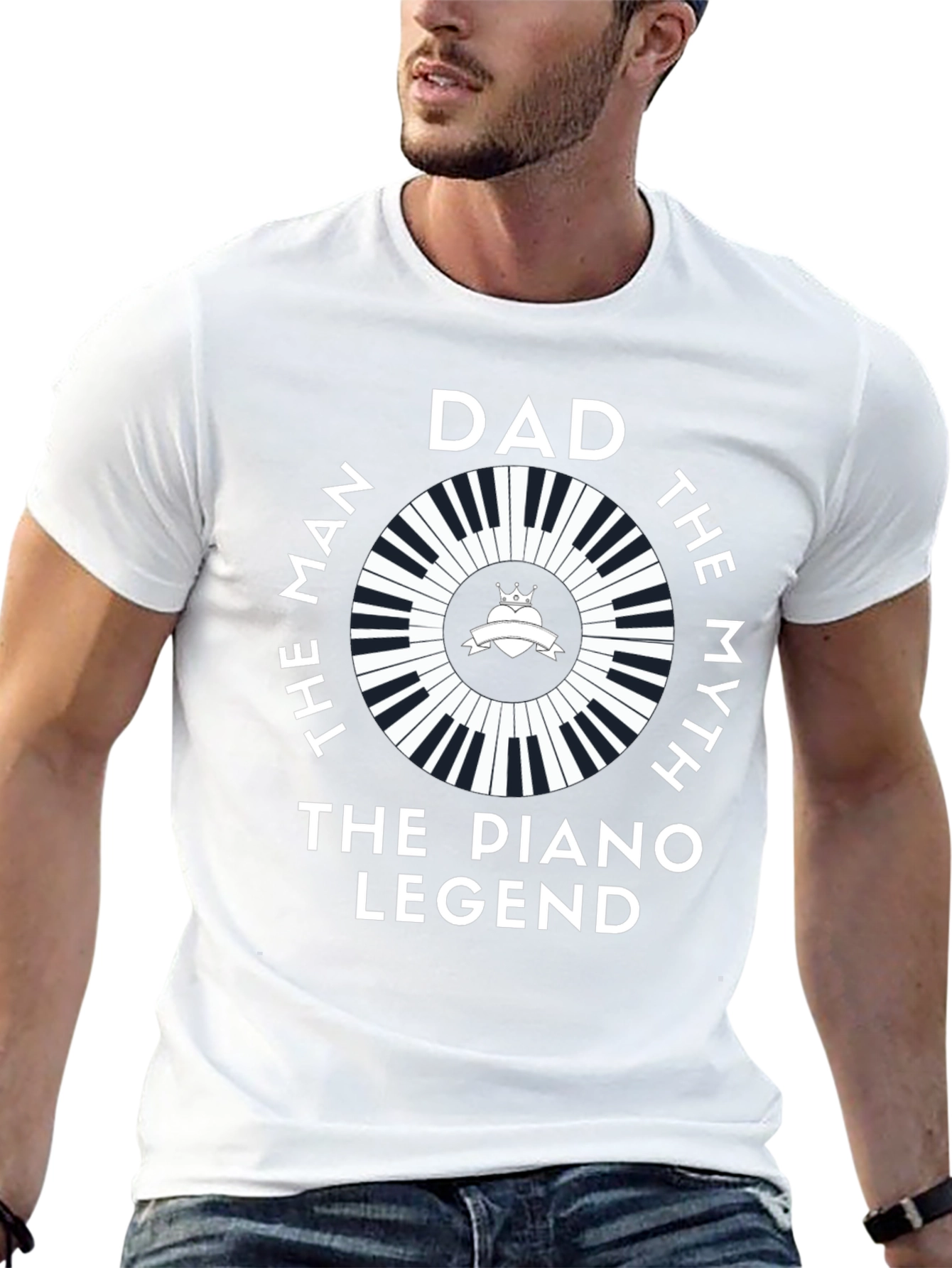Dad The Piano Legend Graphic T-Shirt