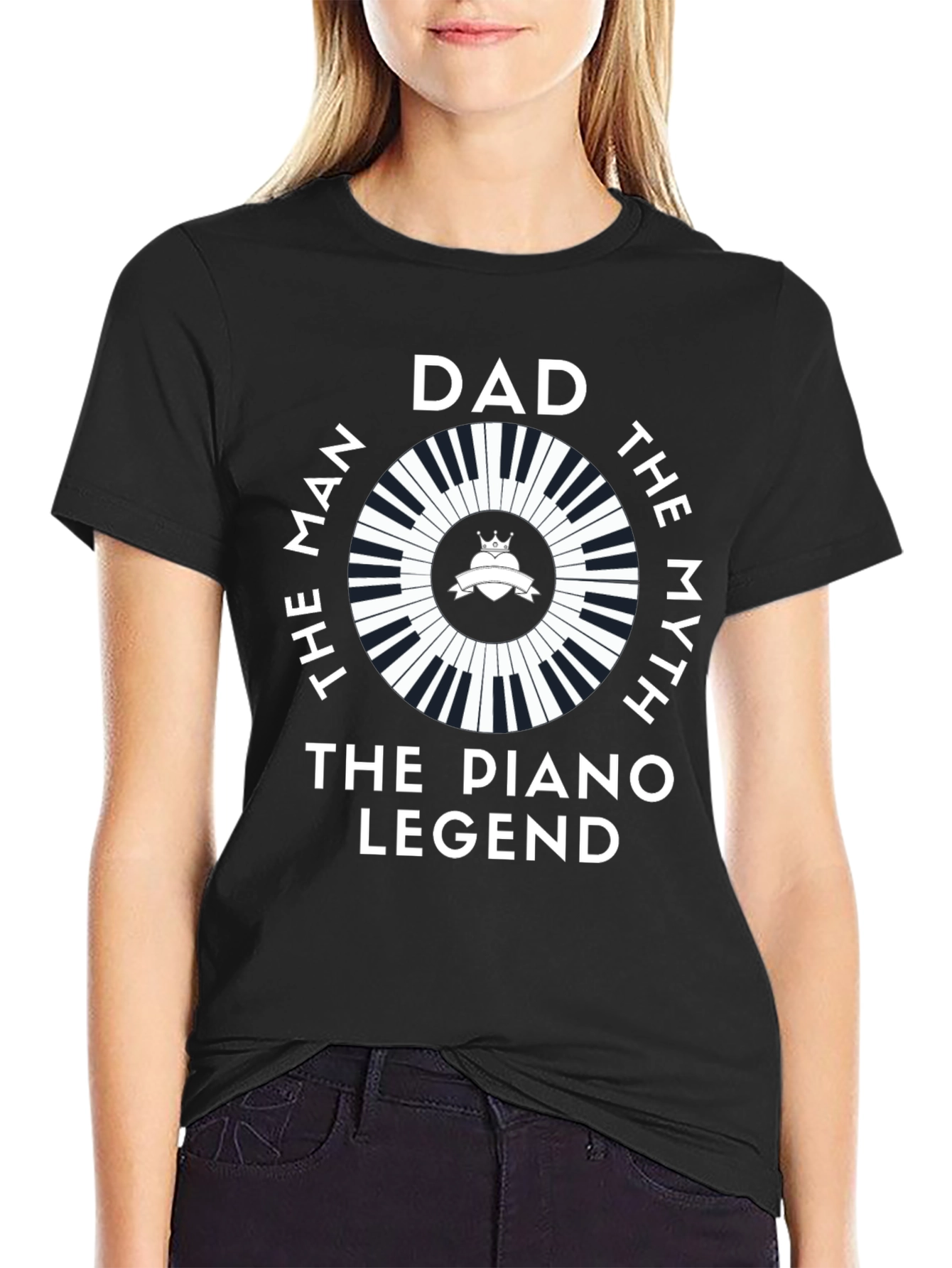 Dad The Piano Legend Graphic T-Shirt