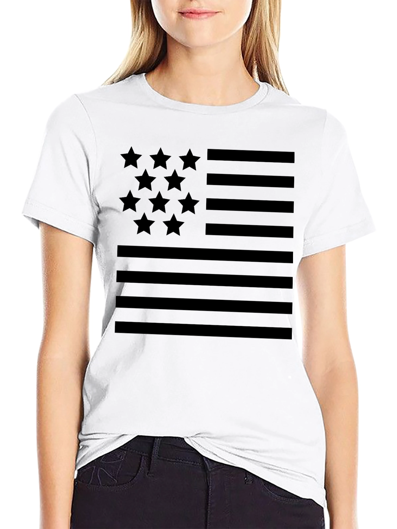 Stealth USA Flag Graphic T-Shirt - Black