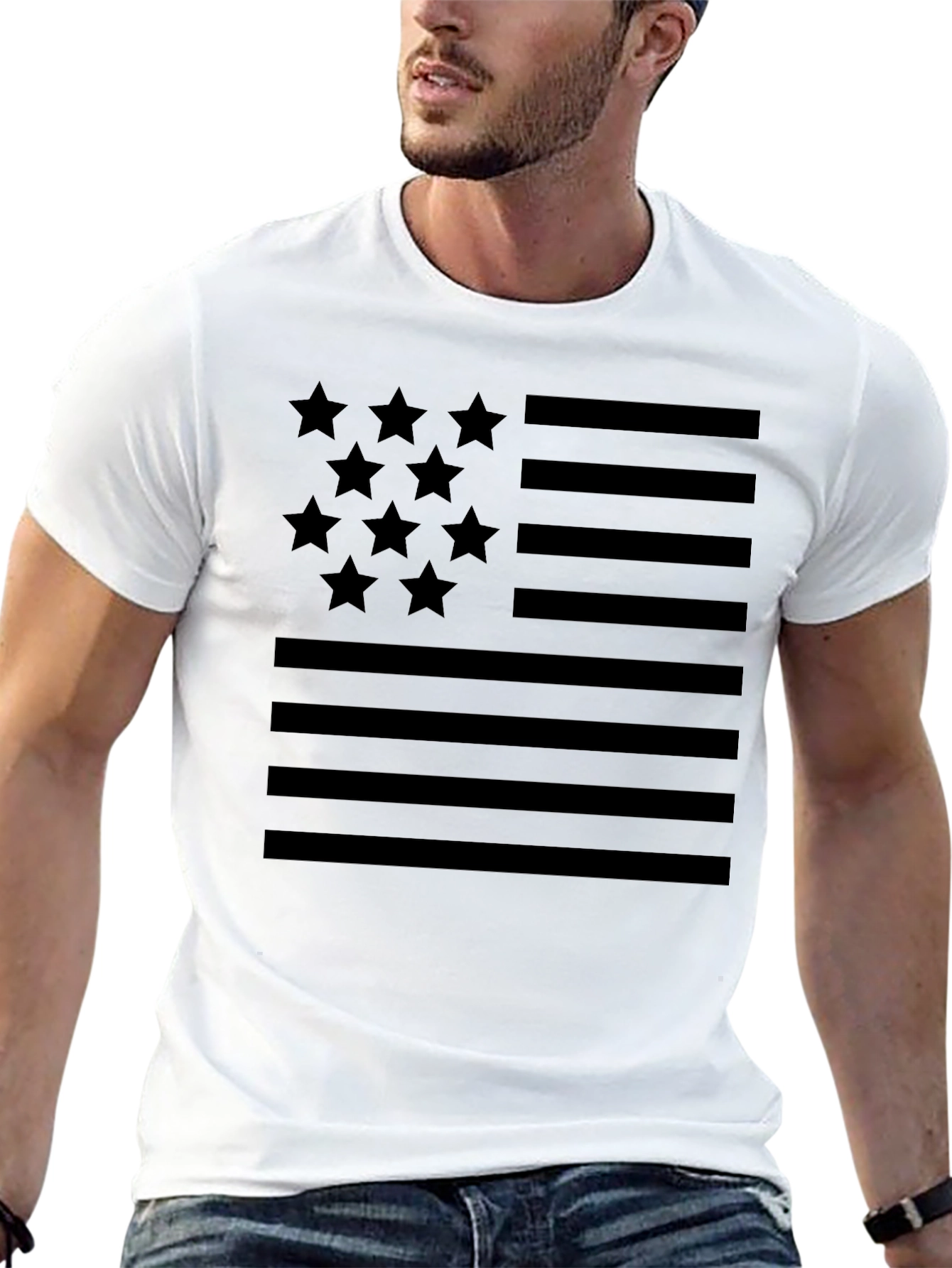 Stealth USA Flag Graphic T-Shirt - Black