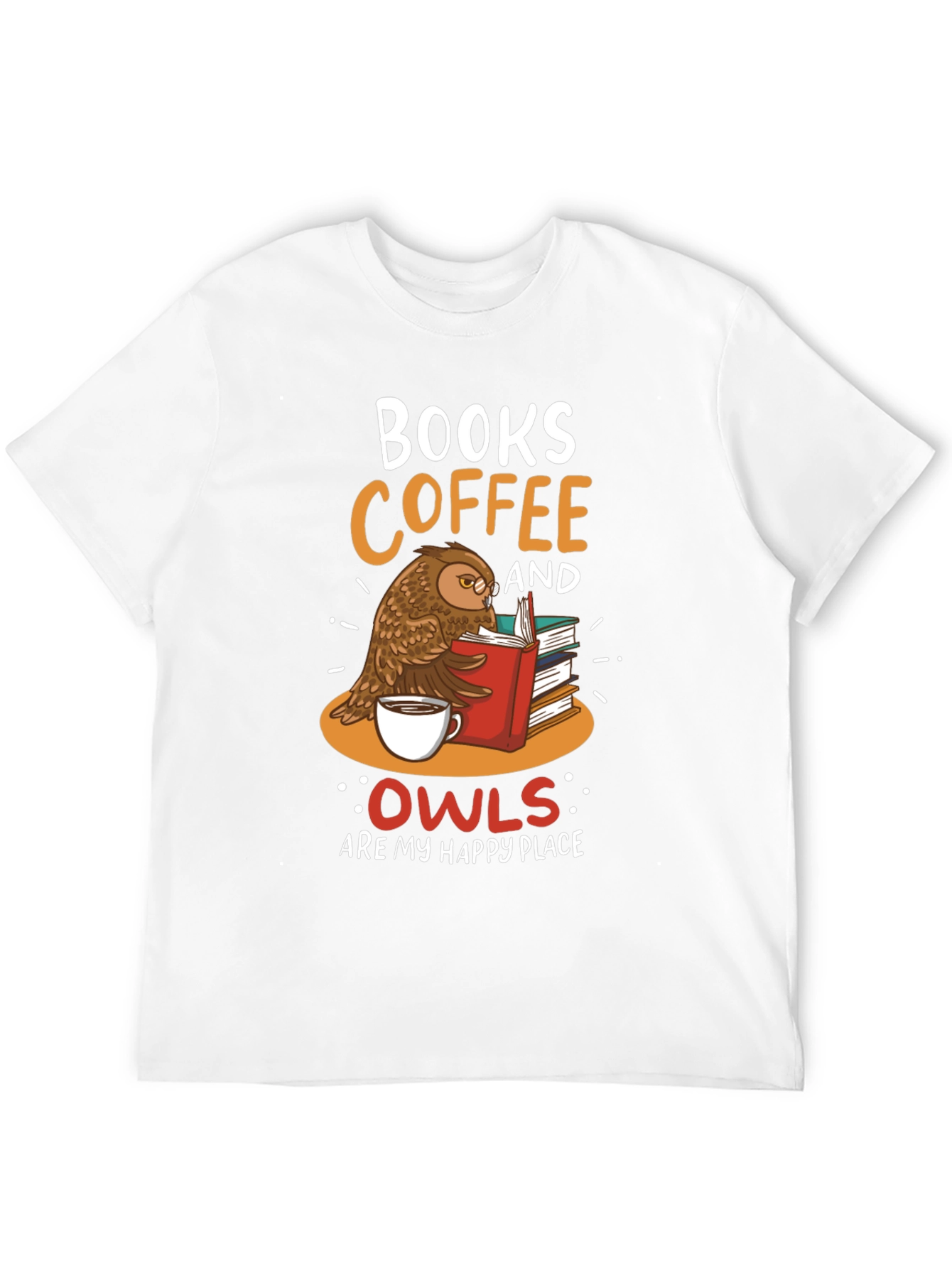 Books Coffee and Owls T-Shirt