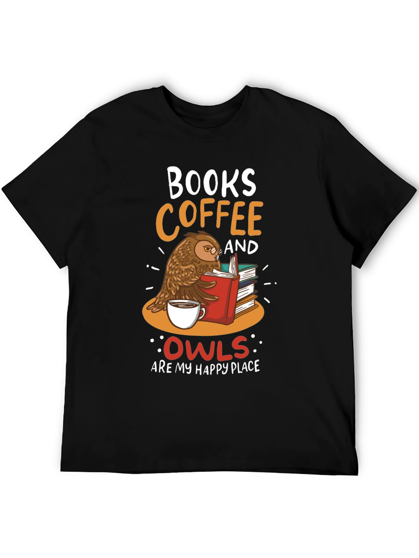 Books Coffee and Owls T-Shirt