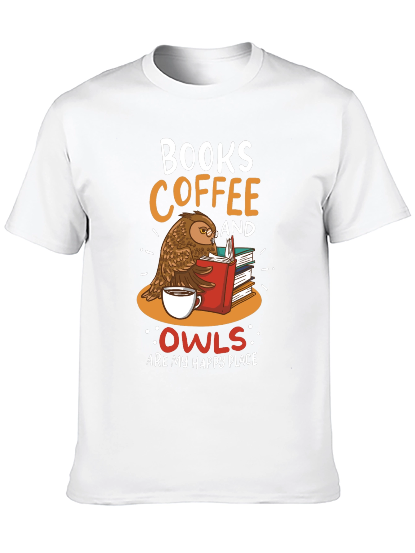 Books Coffee and Owls T-Shirt