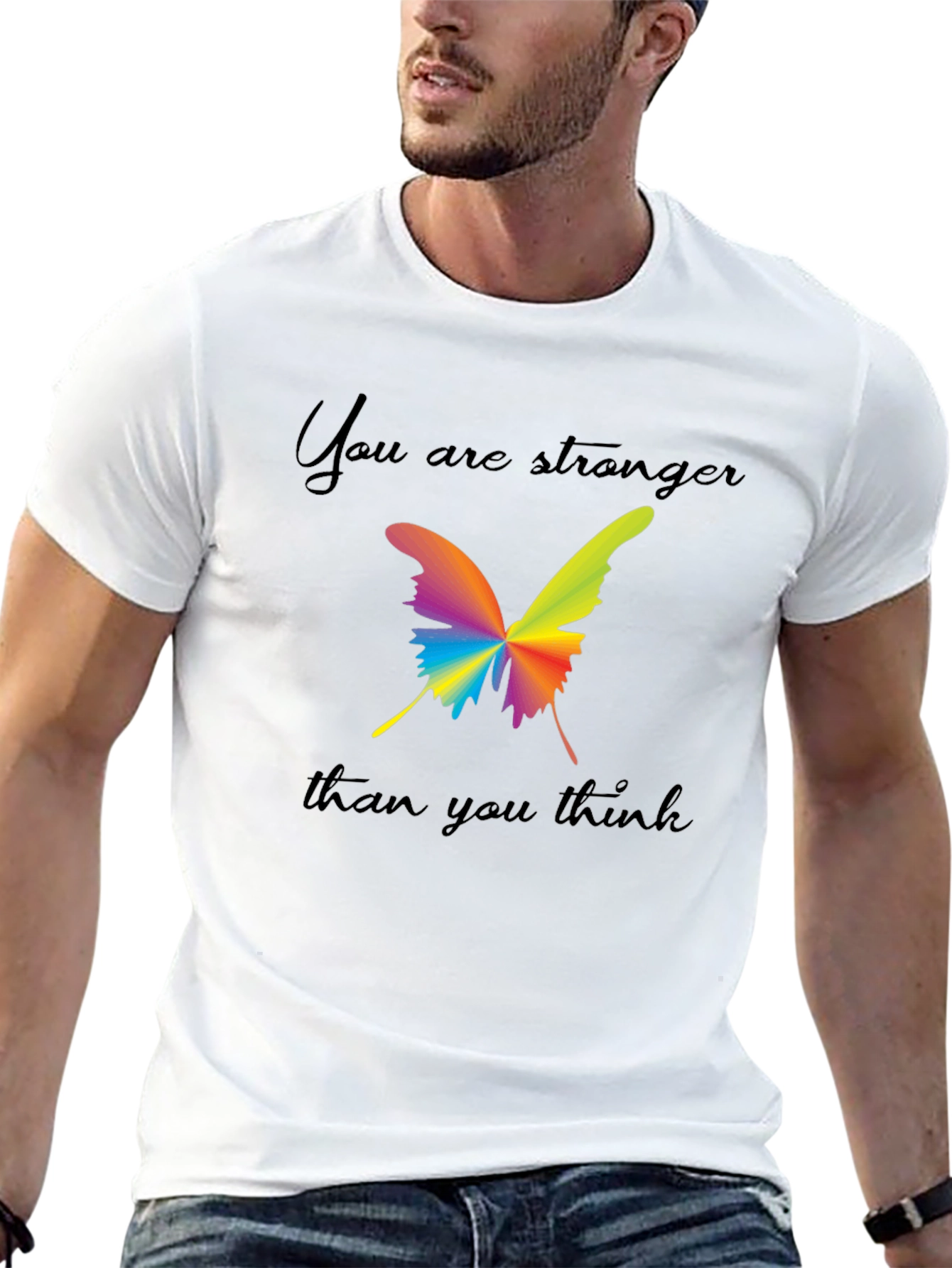 Stronger Than You Think Butterfly Graphic Tee
