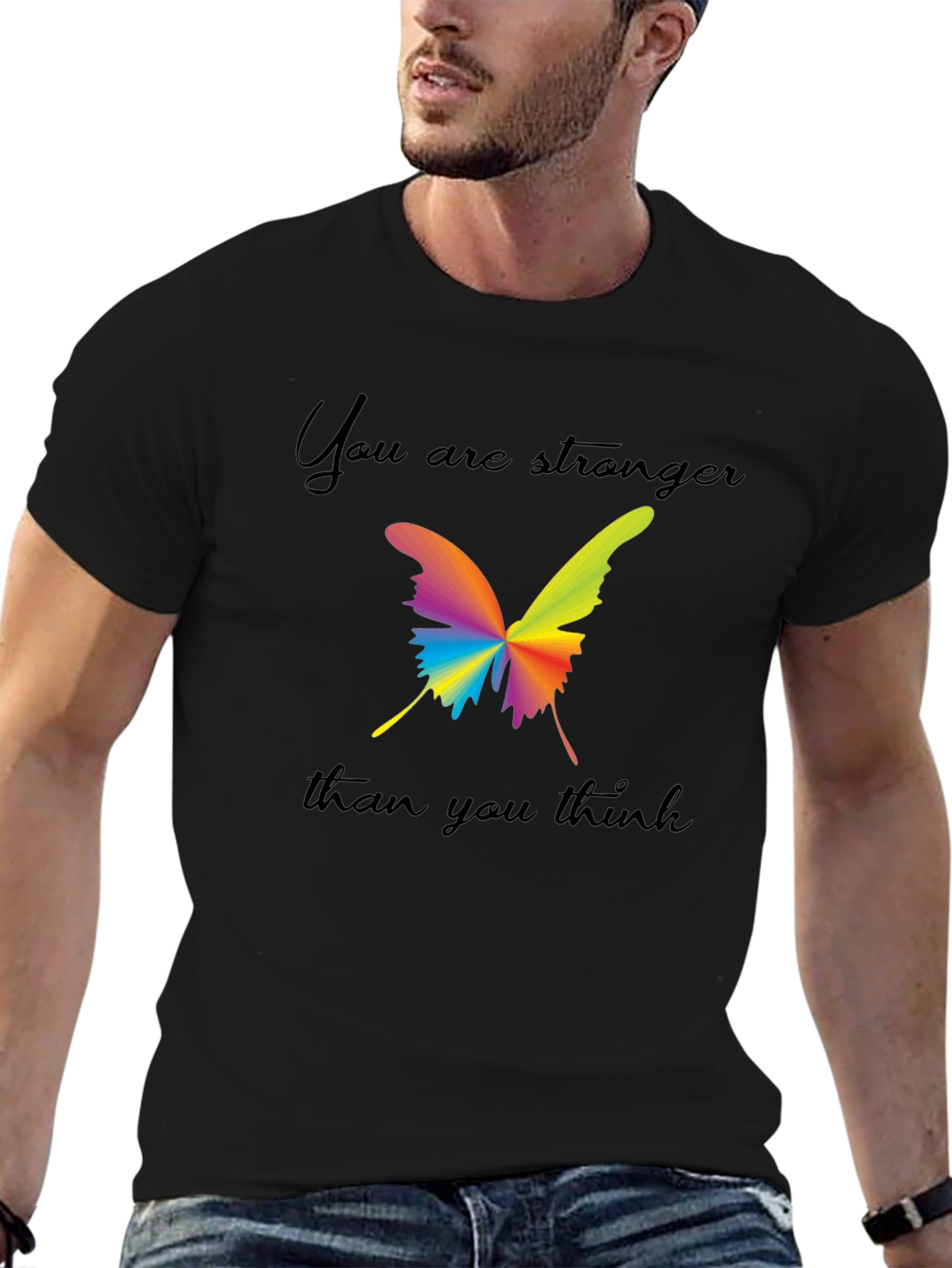 Stronger Than You Think Butterfly Graphic Tee