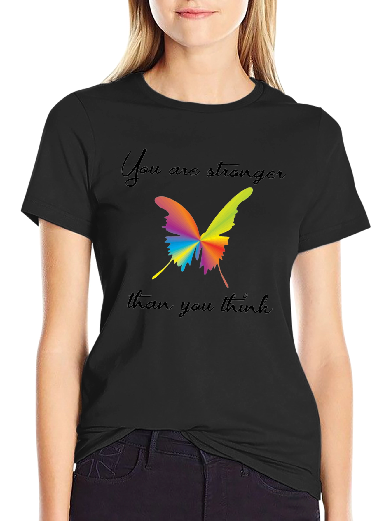 Stronger Than You Think Butterfly Graphic Tee