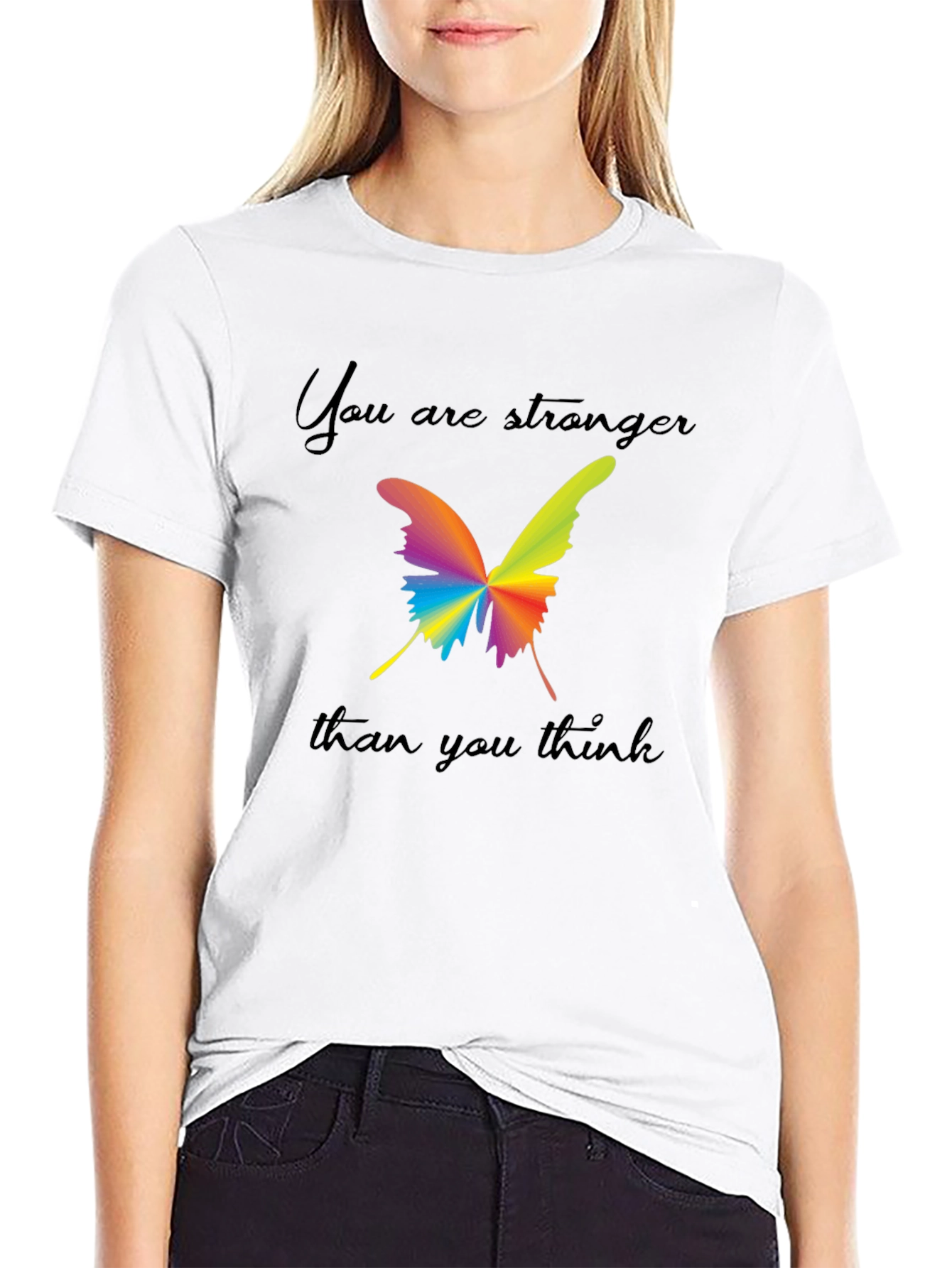 Stronger Than You Think Butterfly Graphic Tee