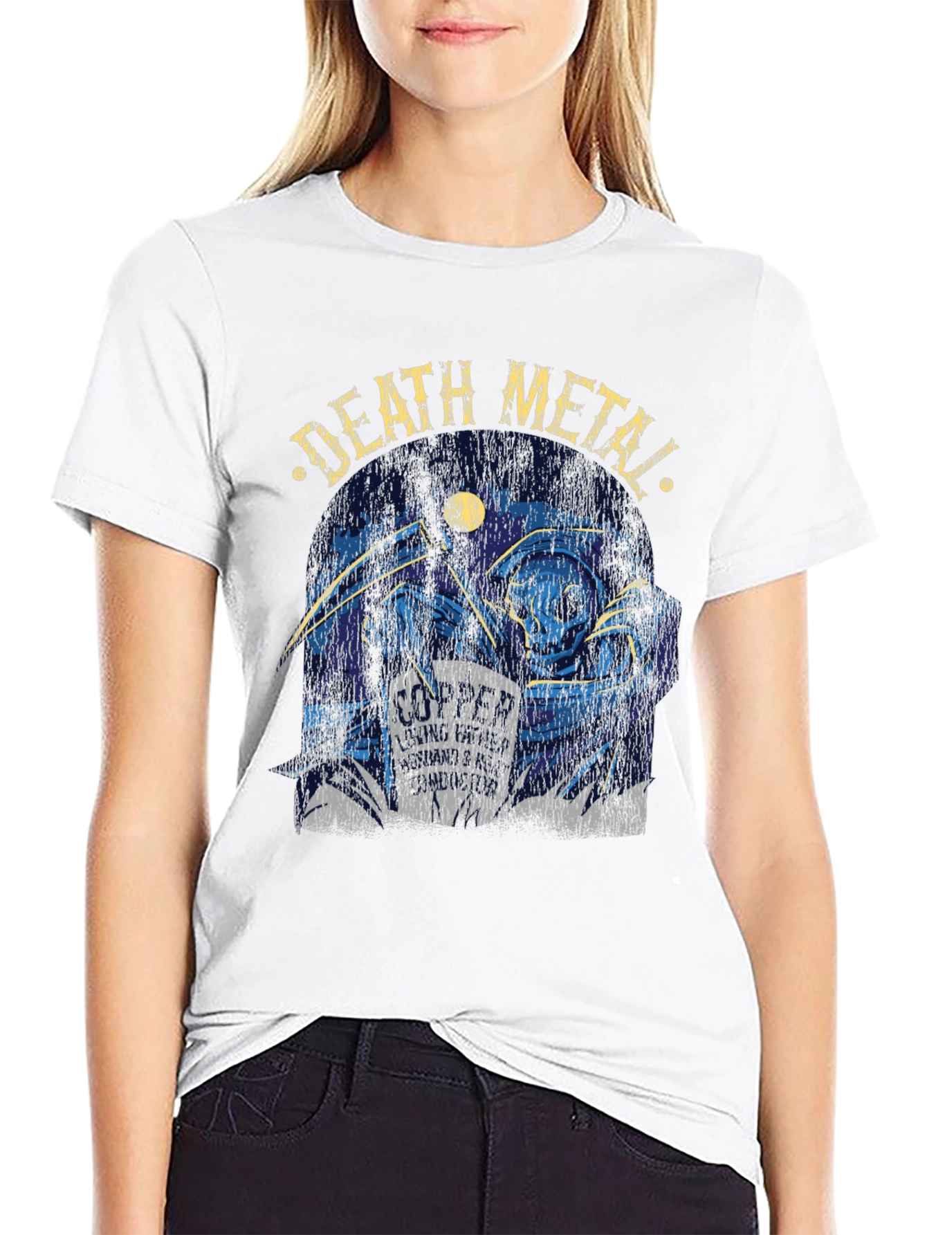 Death Metal Grim Reaper Graphic T-Shirt