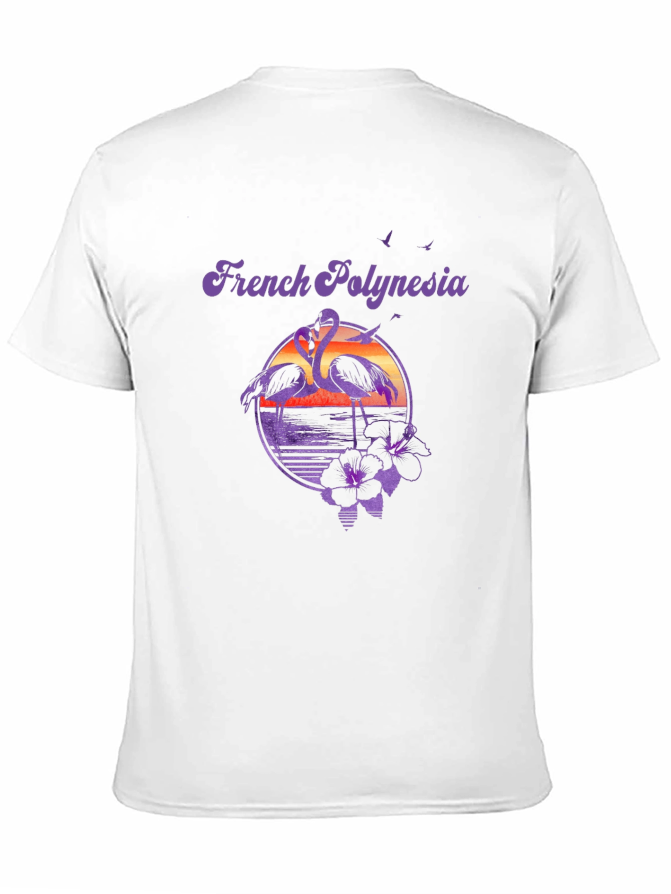 French Polynesia Flamingo Graphic T-Shirt