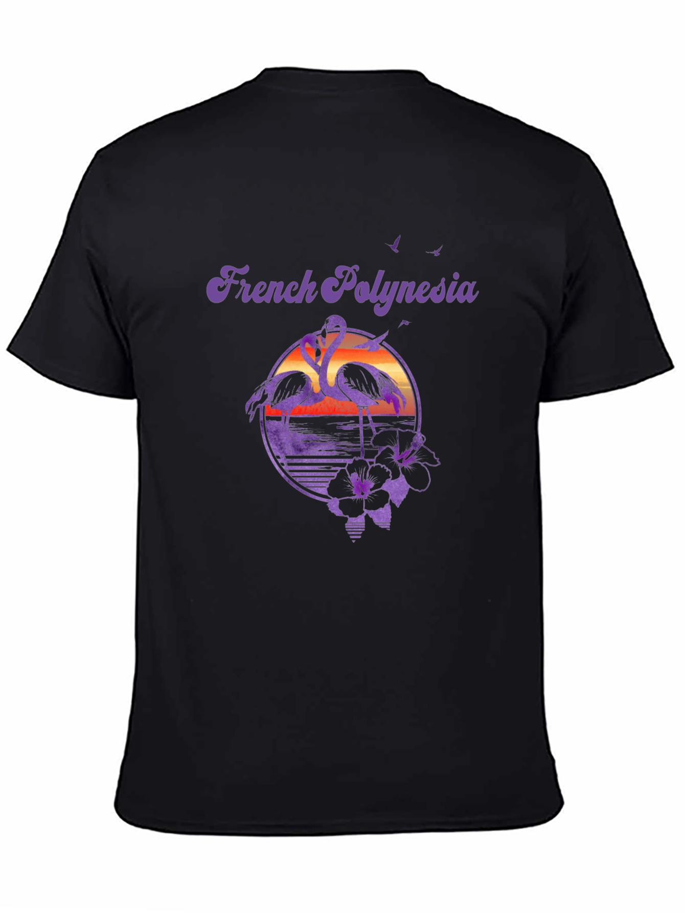 French Polynesia Flamingo Graphic T-Shirt