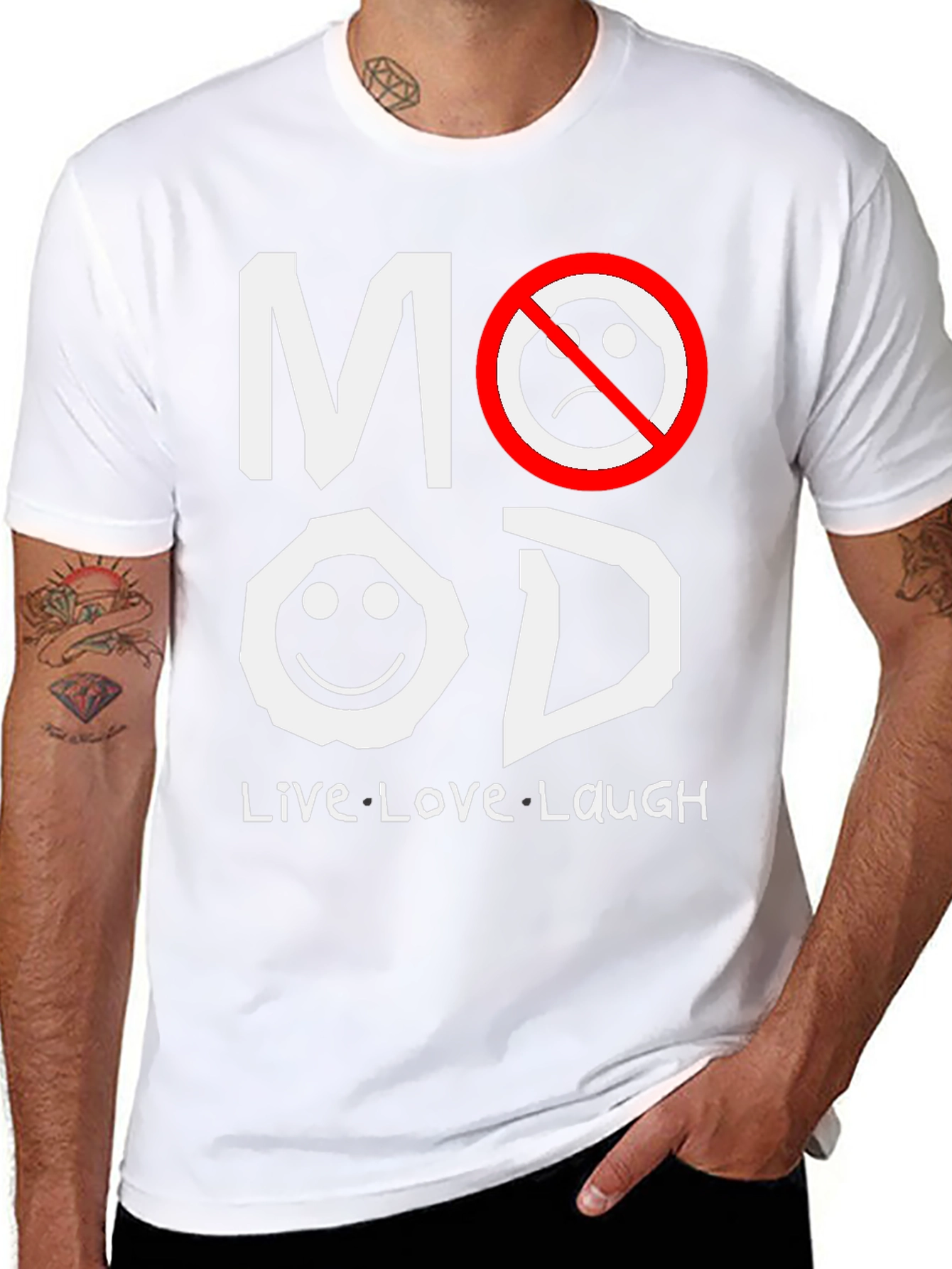 Mood T-Shirt - Live Love Laugh Graphic Tee