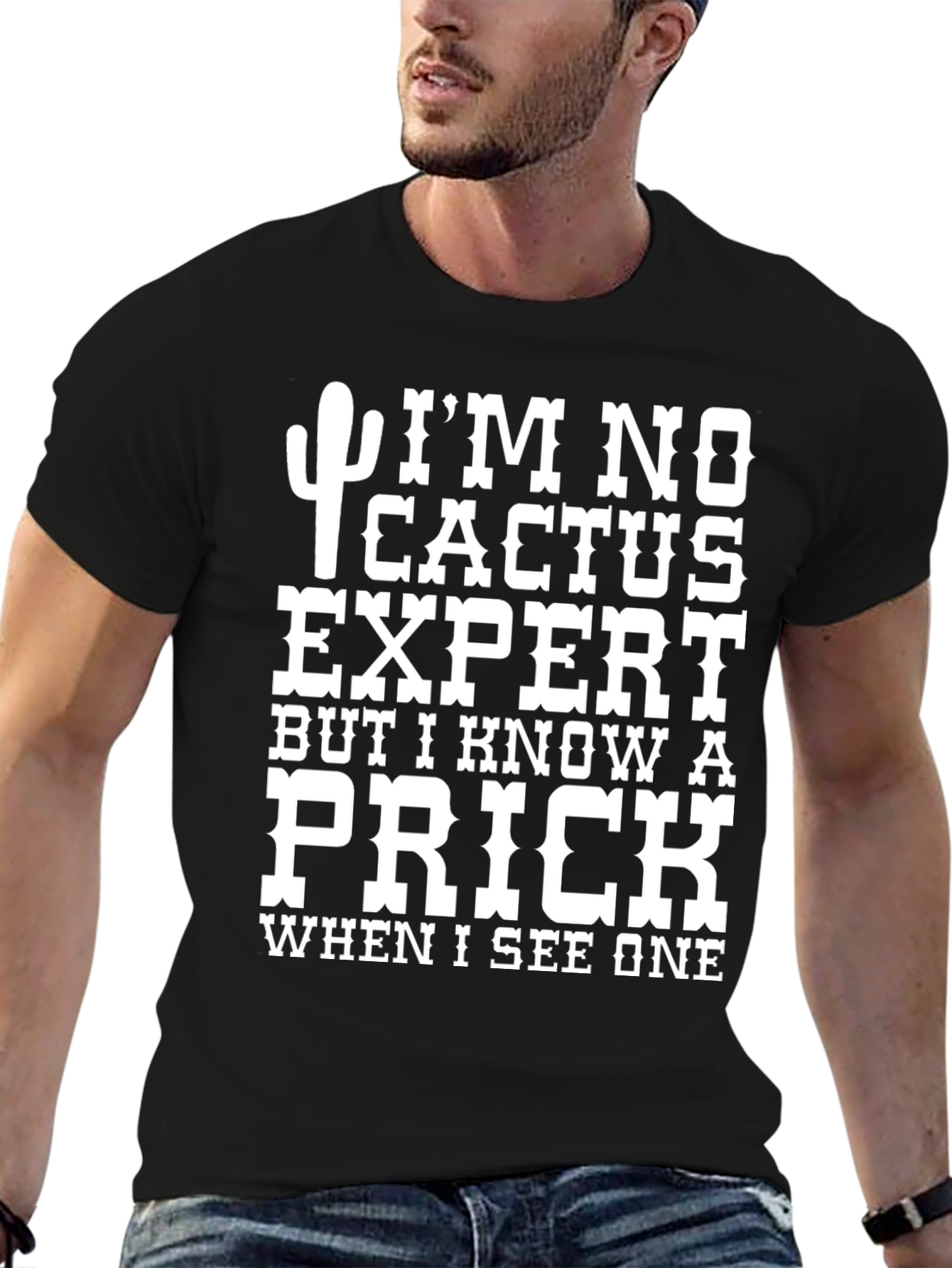 Humorous Cactus Expert Graphic Tee