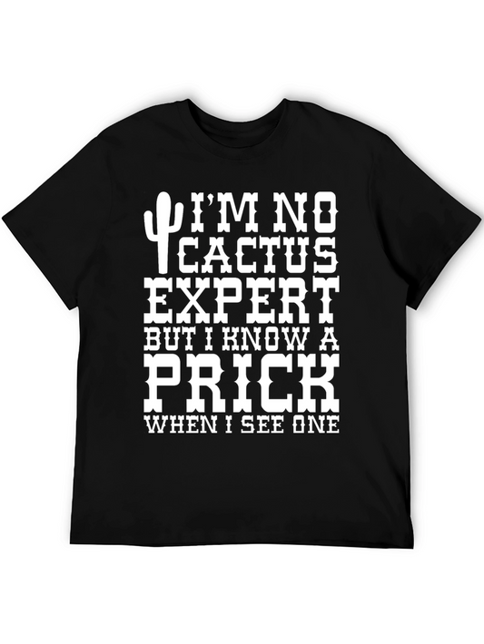 Humorous Cactus Expert Graphic Tee