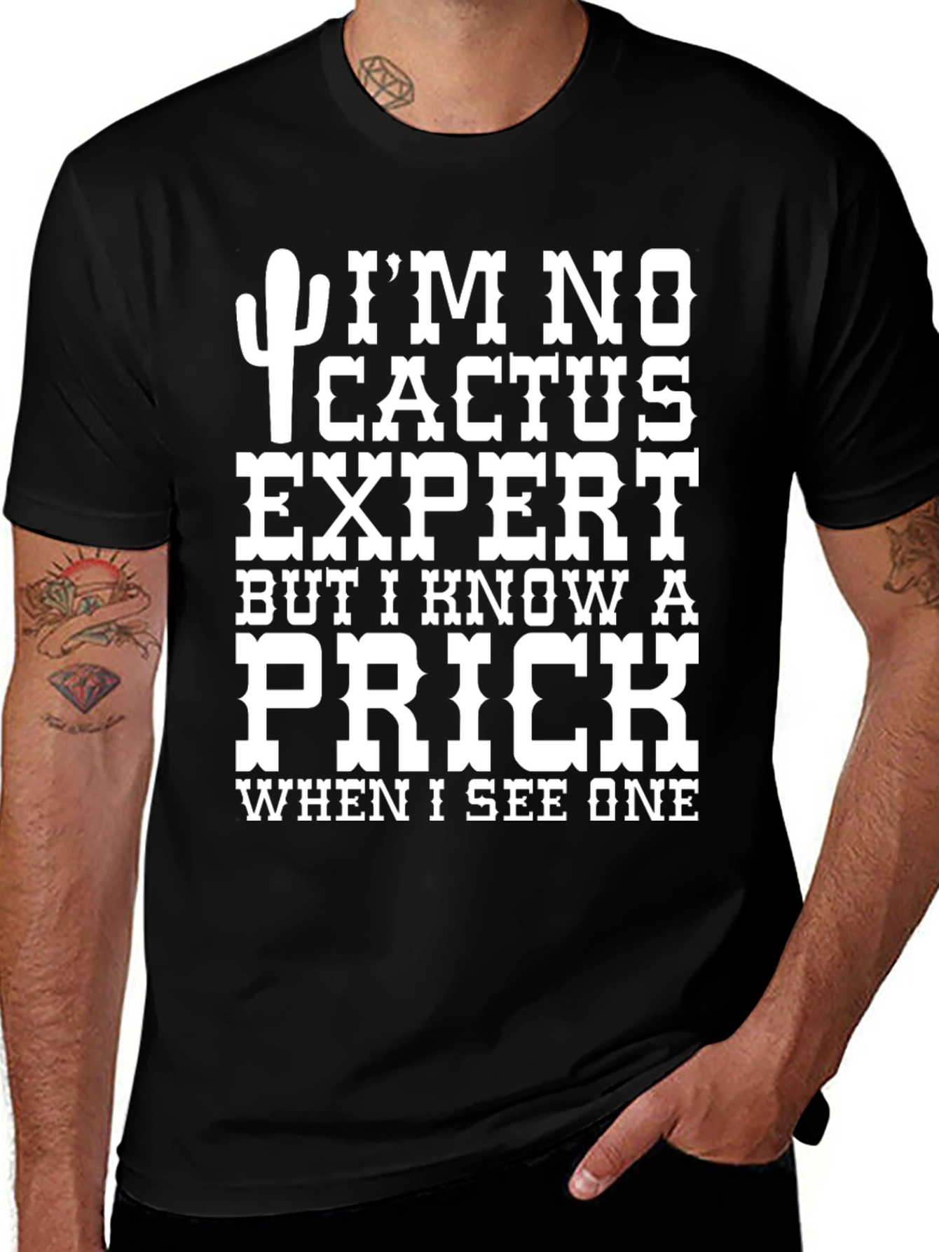 Humorous Cactus Expert Graphic Tee