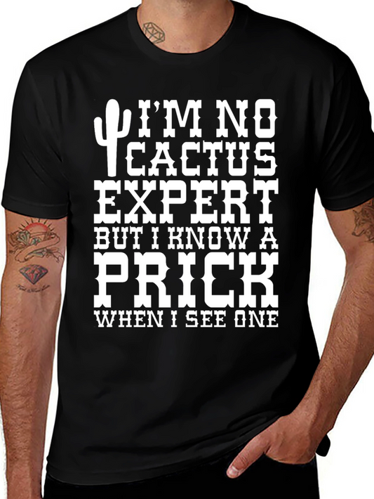 Humorous Cactus Expert Graphic Tee
